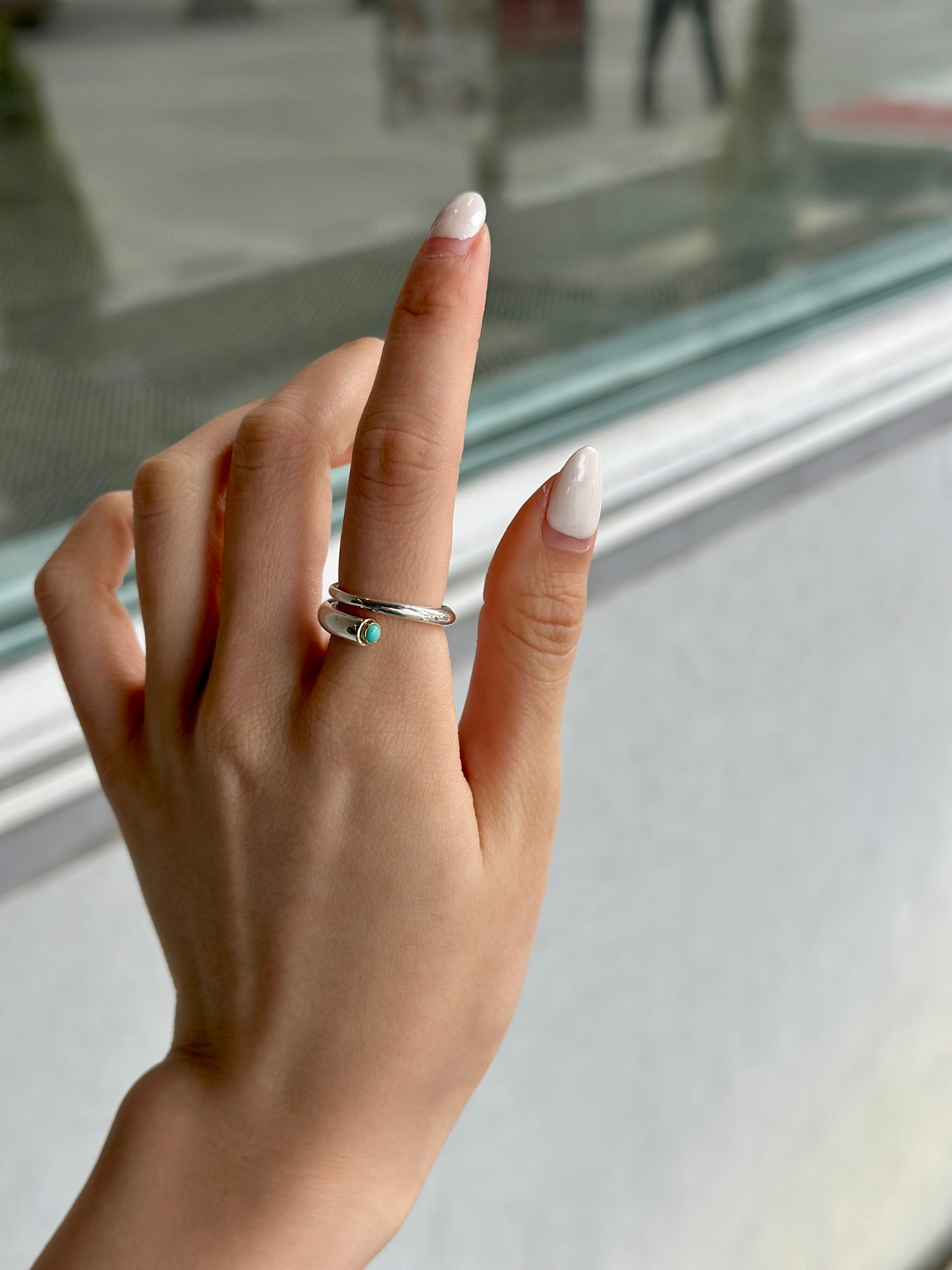 Silver925 × Brass design ring 1