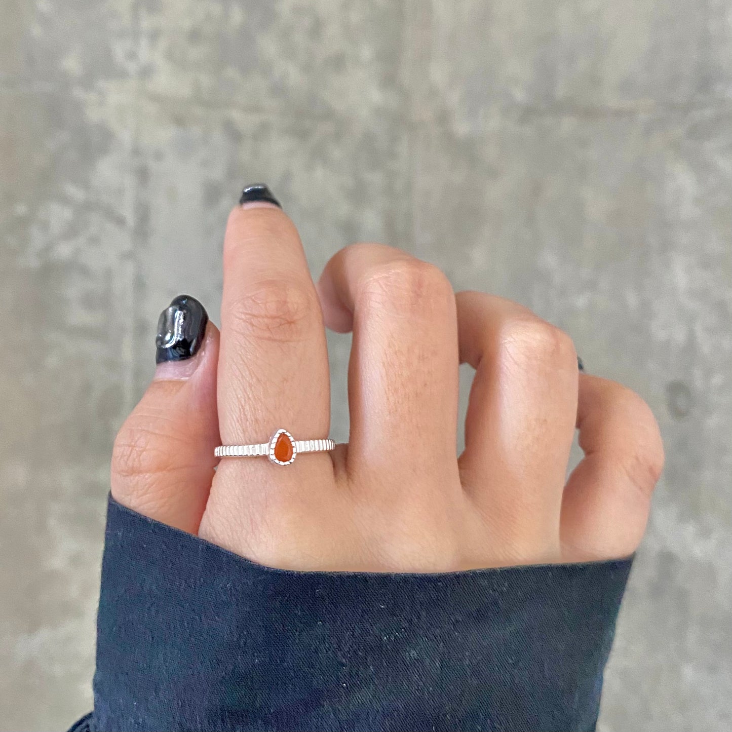 Silver925 petit ring〈drop〉