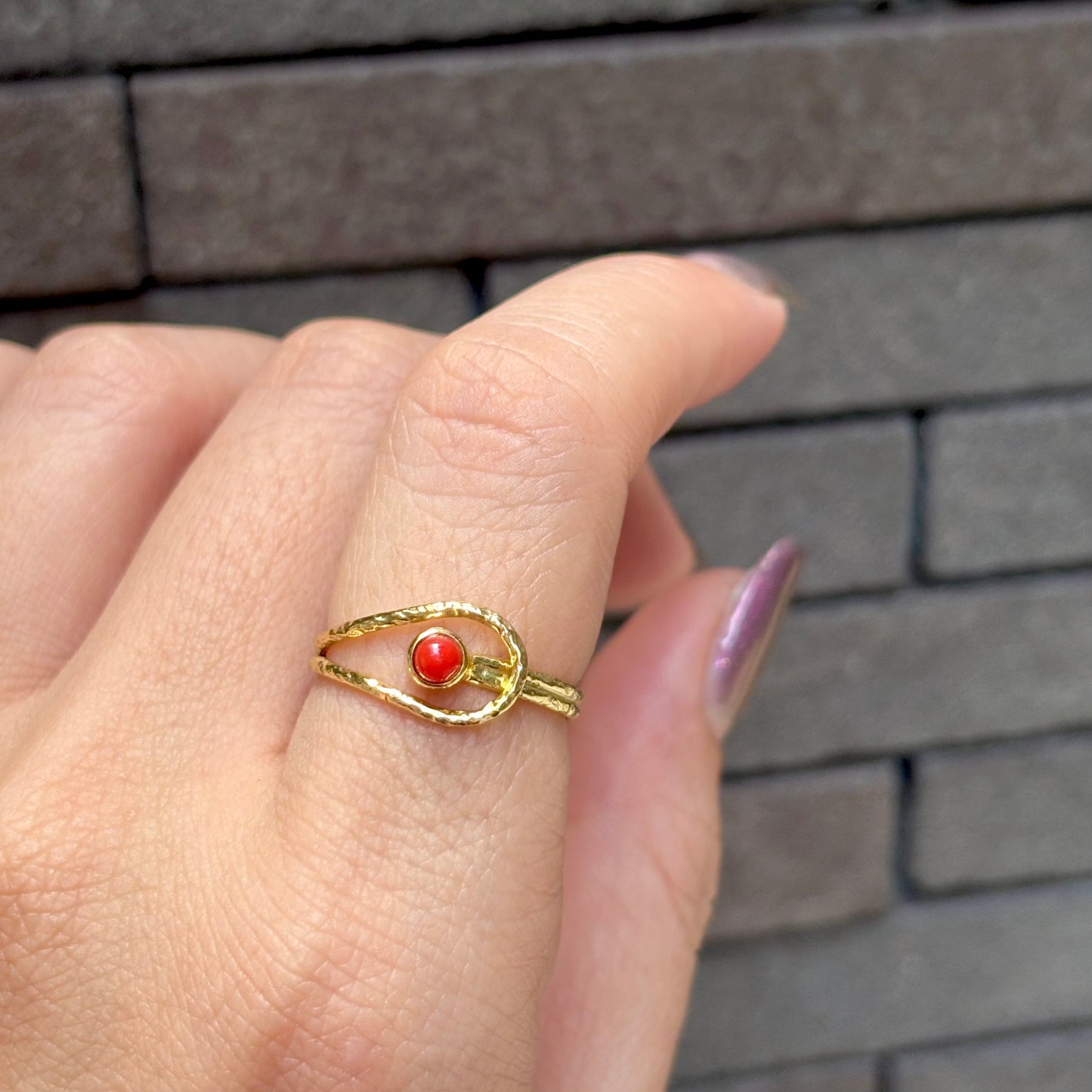 Brass design ring 7