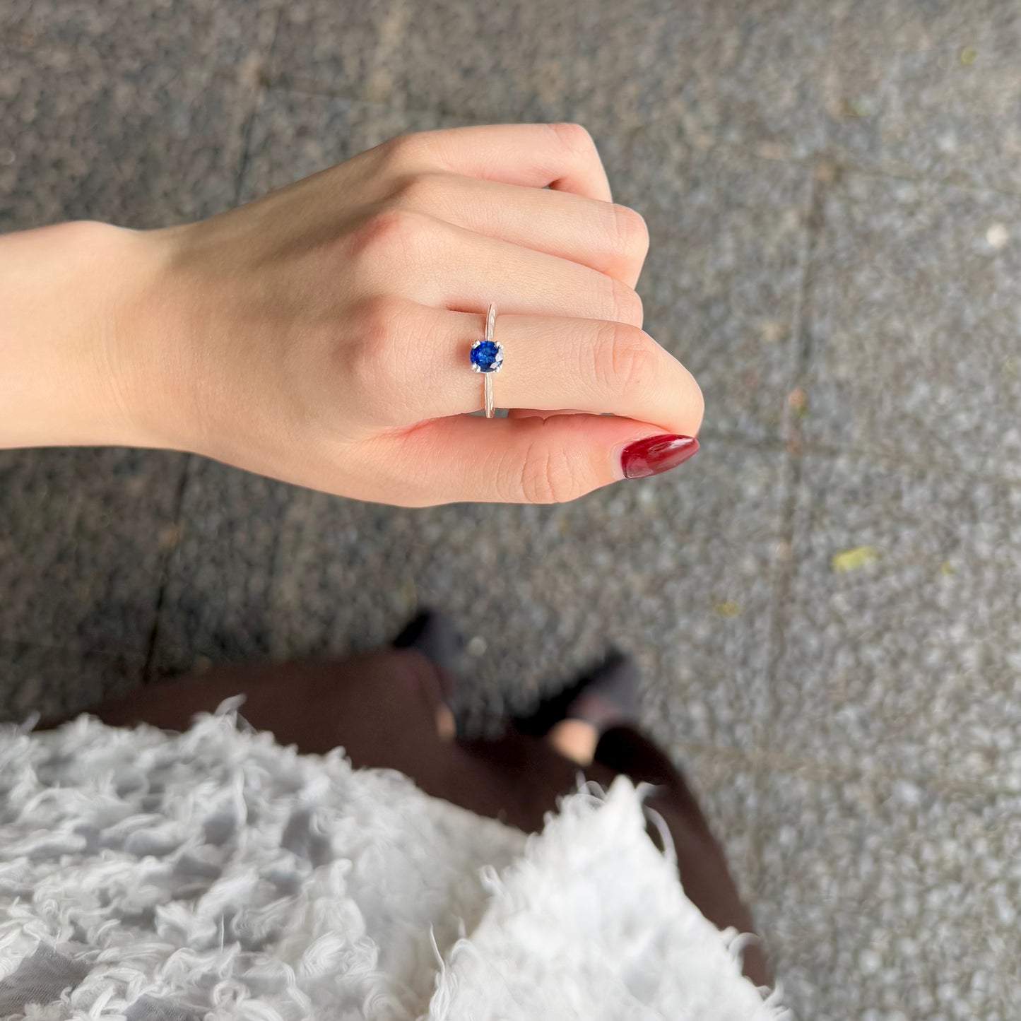 Heart design ring 〈Kyanite〉