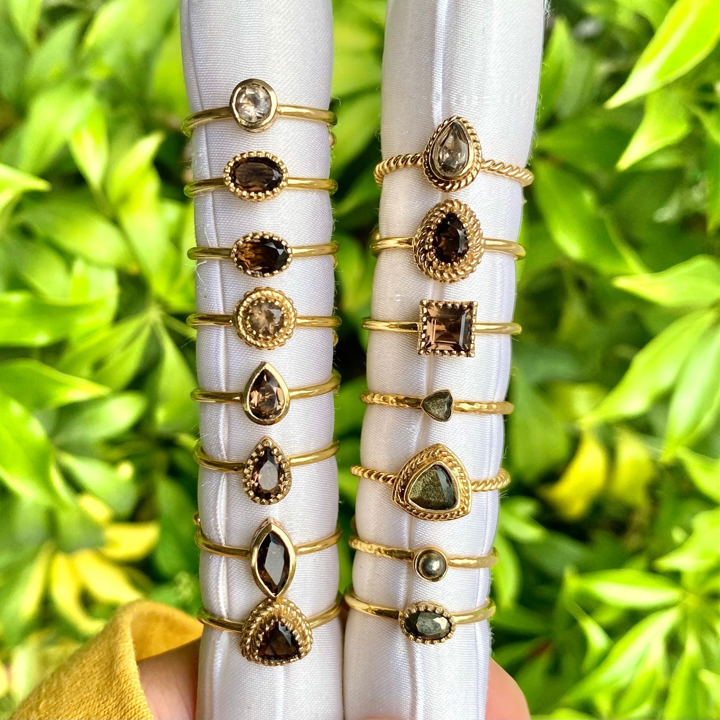 Brass petit ring〈brown〉
