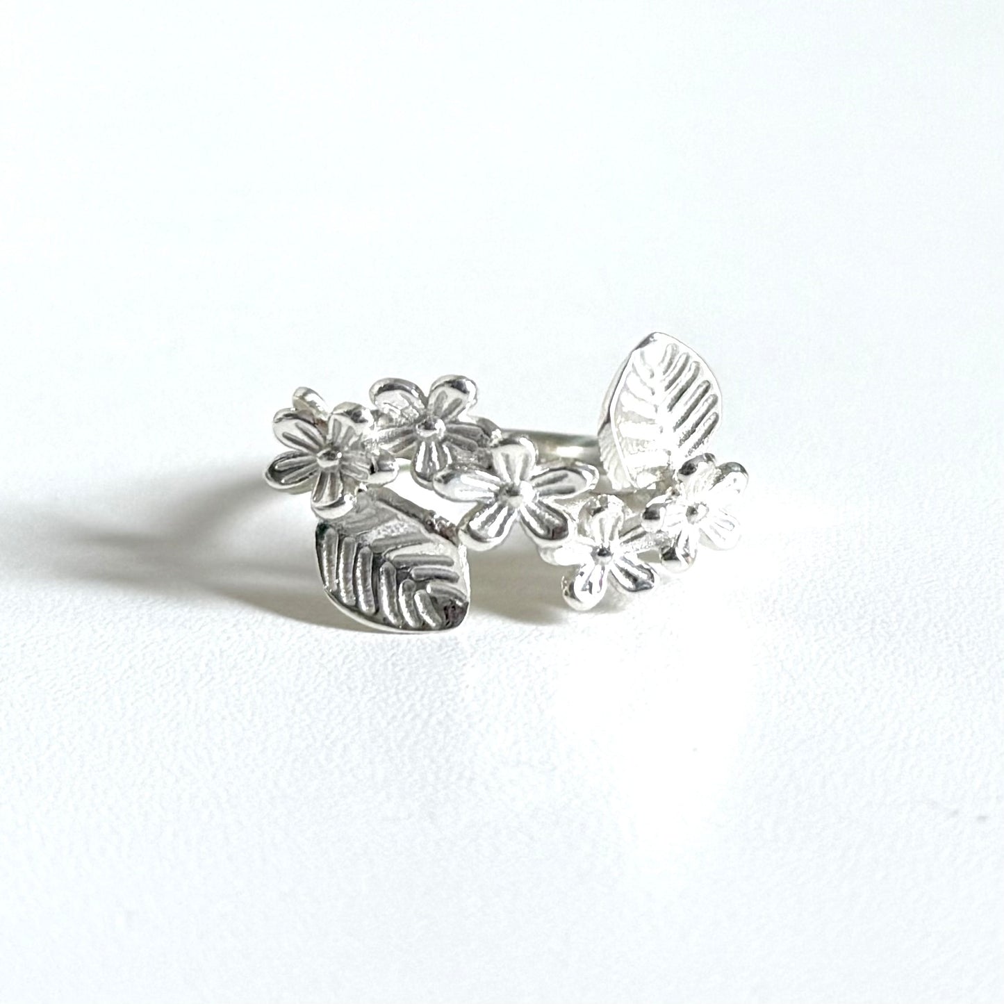 Flower plain ring 28