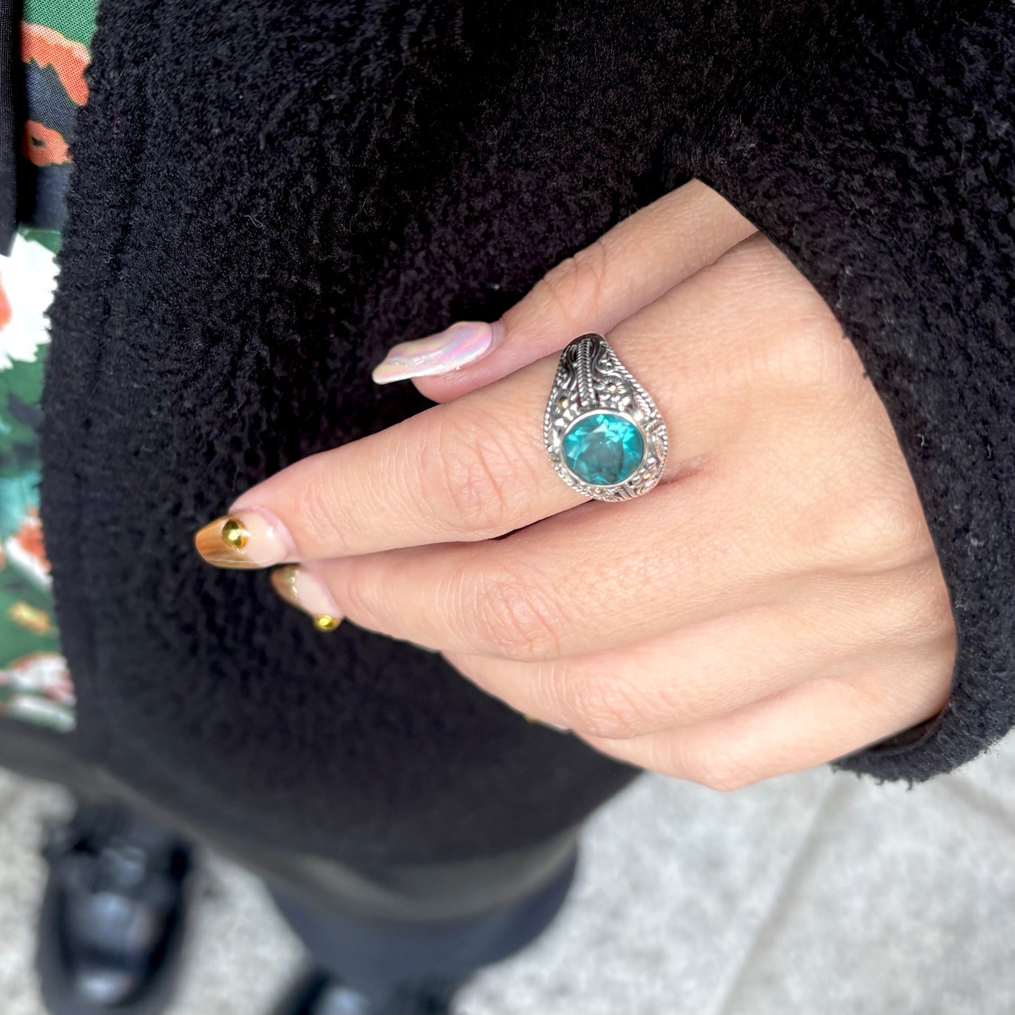 《 FUKUOKA limited 》【Biju mam poco】Blue Fluorite ring