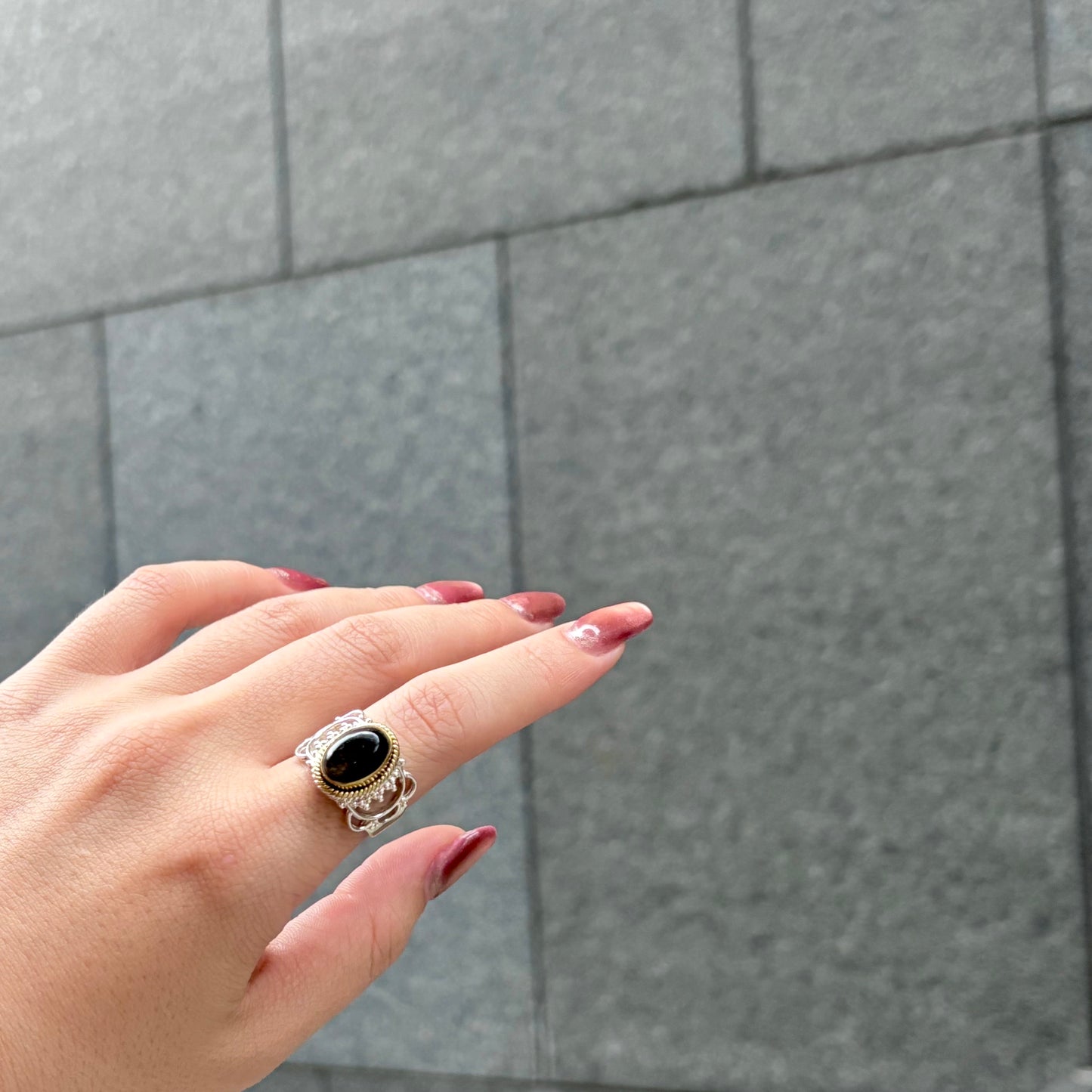 Connect ring〈 Black & Gold 〉
