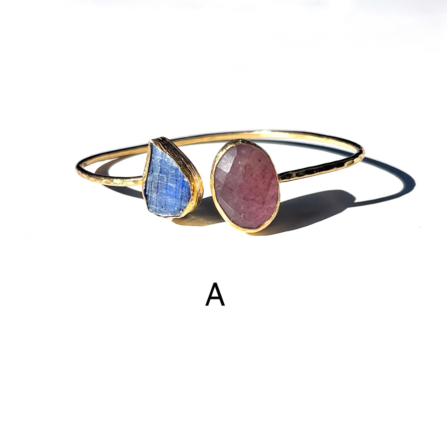 Brass 2stone bangle