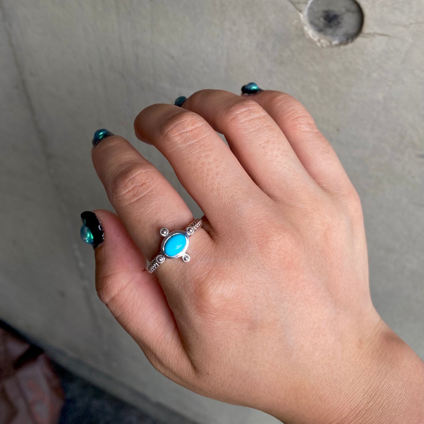 【poco】Turquoise design ring 1