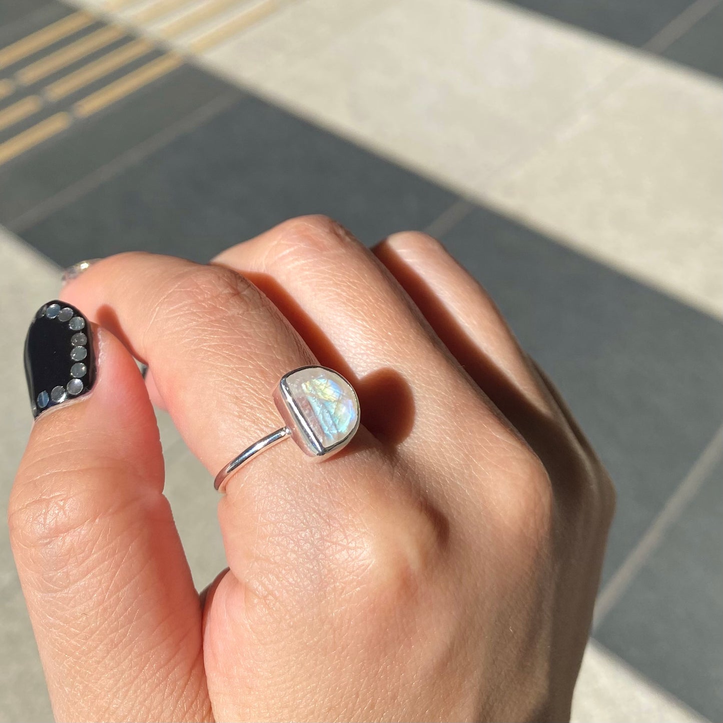 Silver925 1stone ring 8