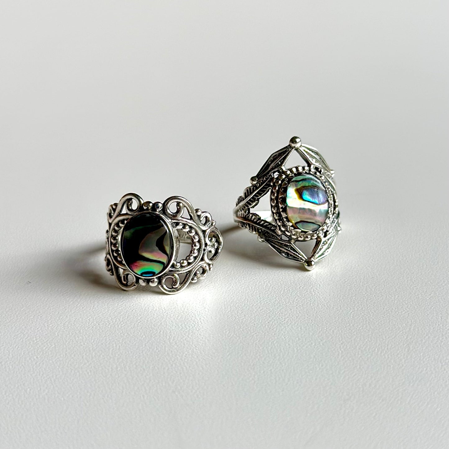 Abalone shell ring