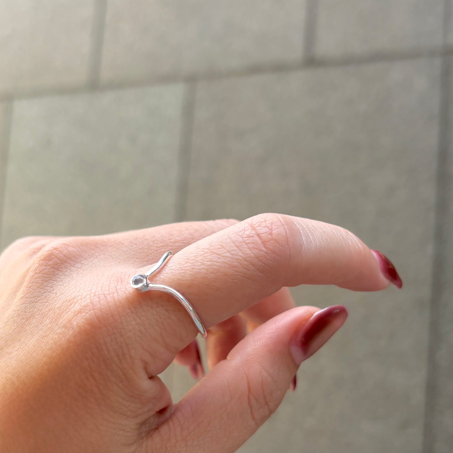 Silver925 V design ring 2