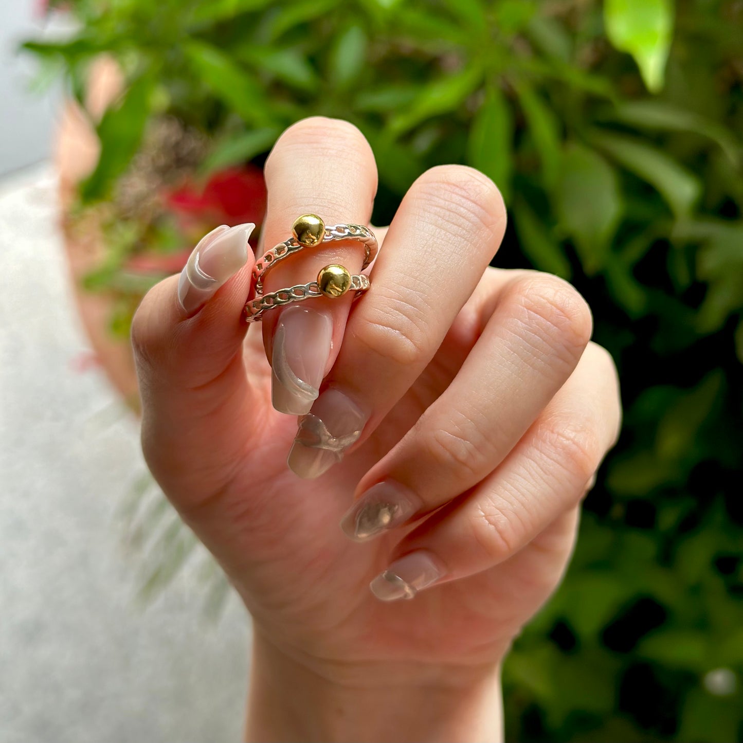 Silver925×Brass plain ring 5