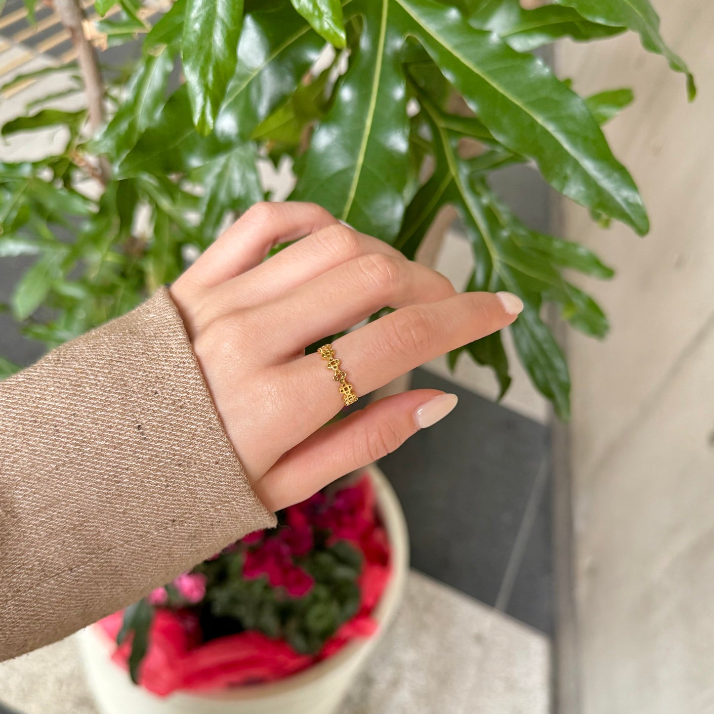 Brass plain ring 59