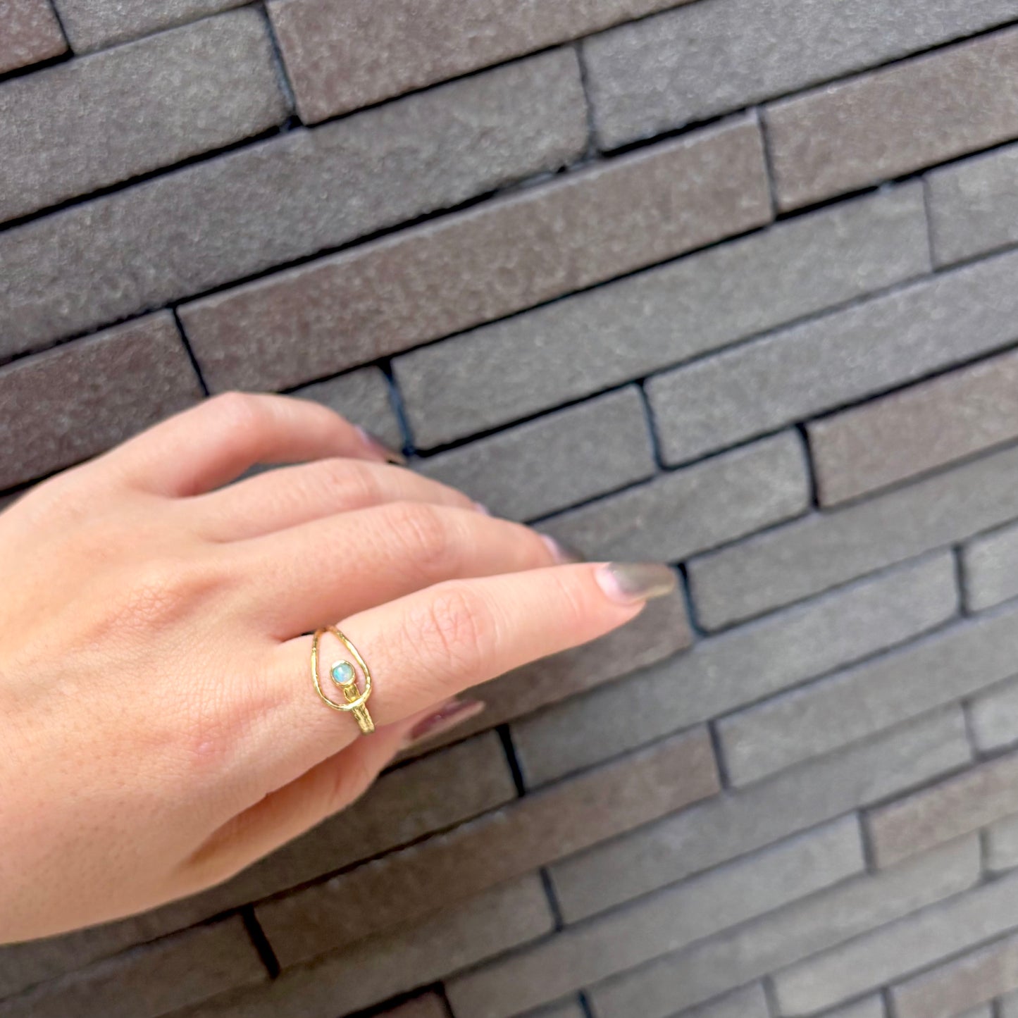 Brass design ring 7