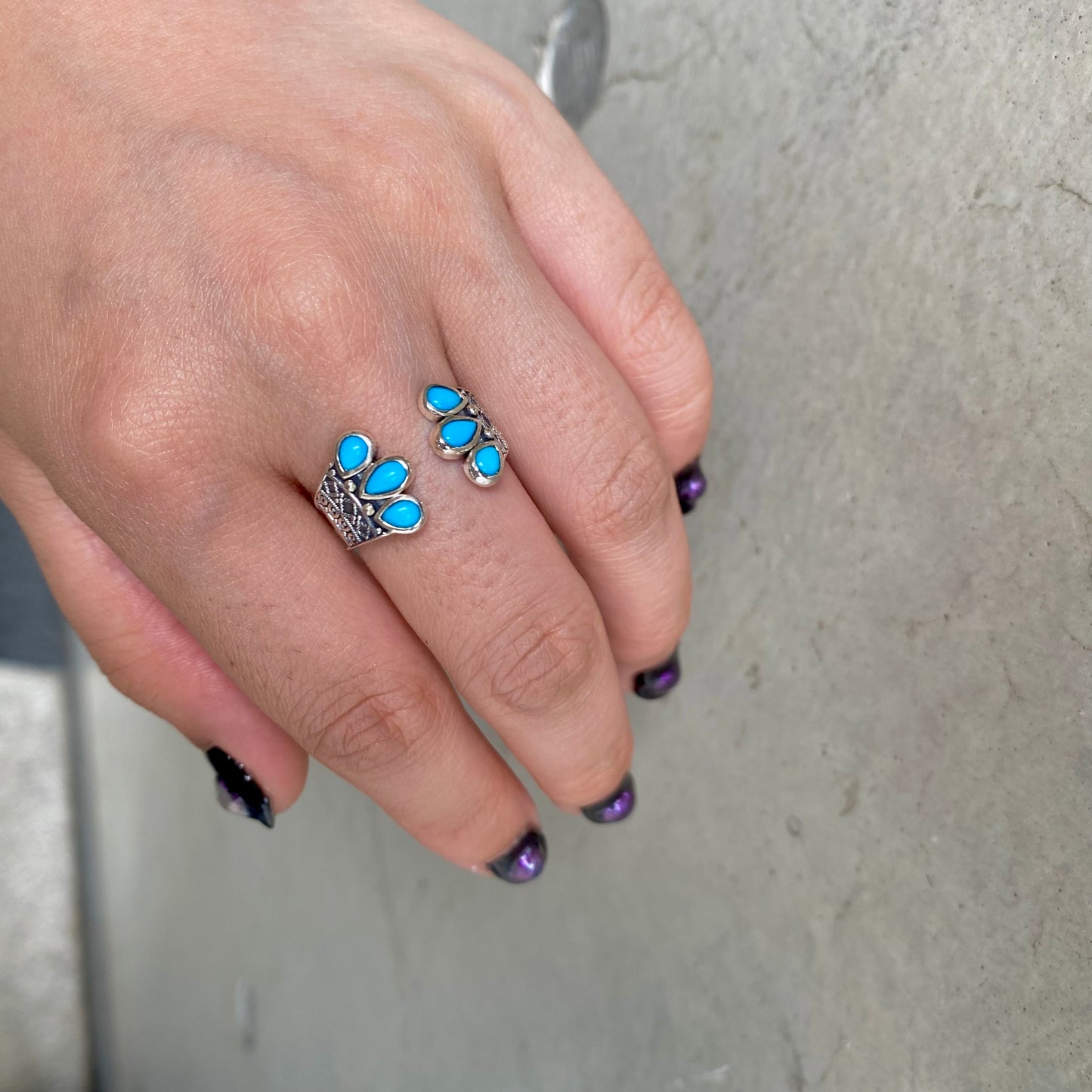 【poco】Turquoise design ring 4