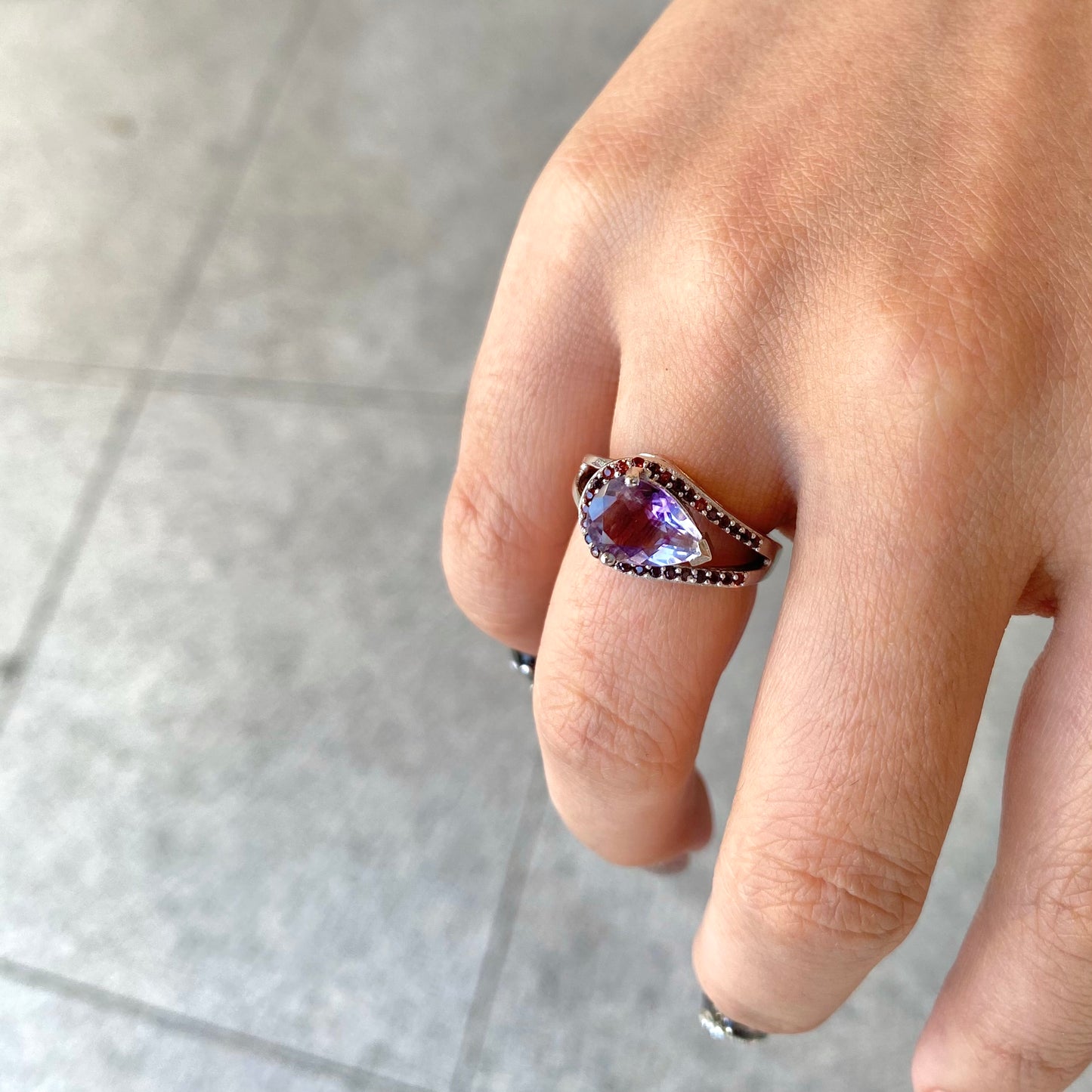 【Biju mam poco】Fluorite design ring