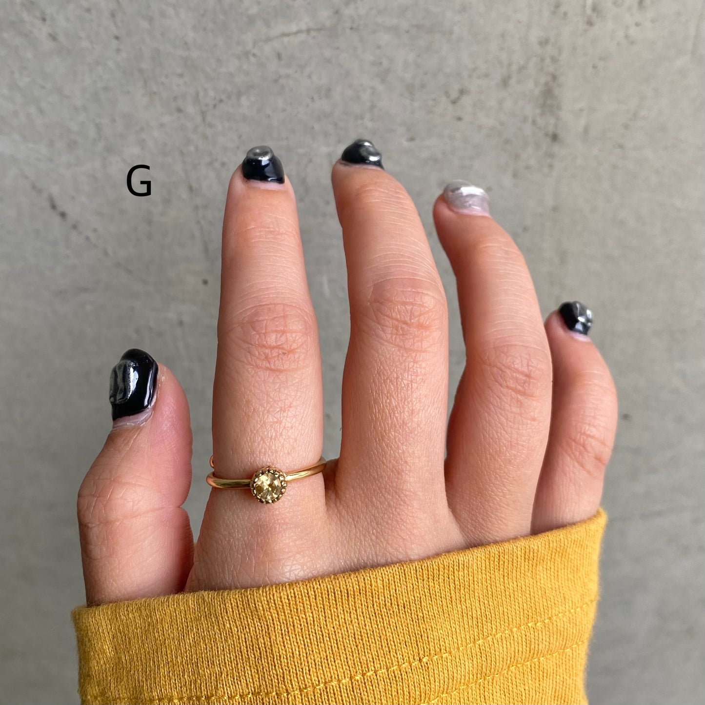 Brass petit ring〈yellow〉