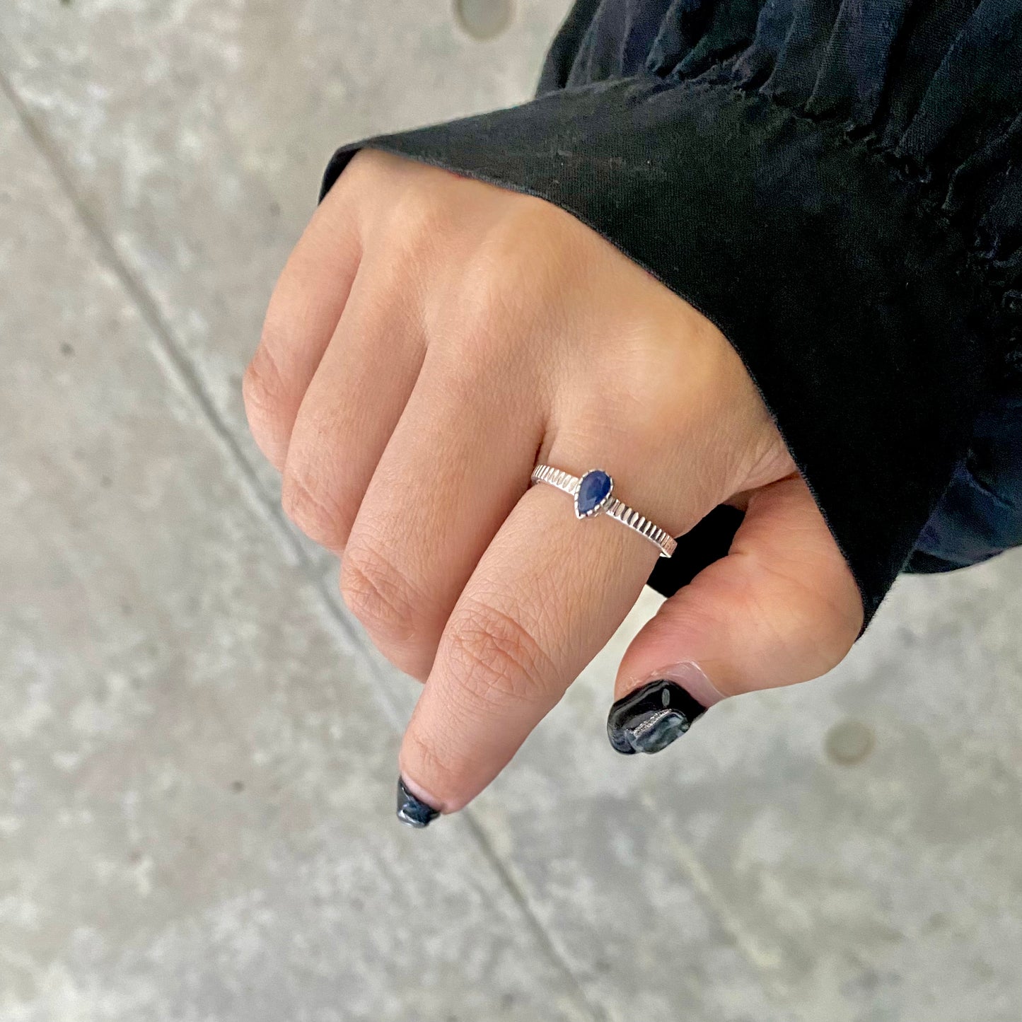 Silver925 petit ring〈drop〉
