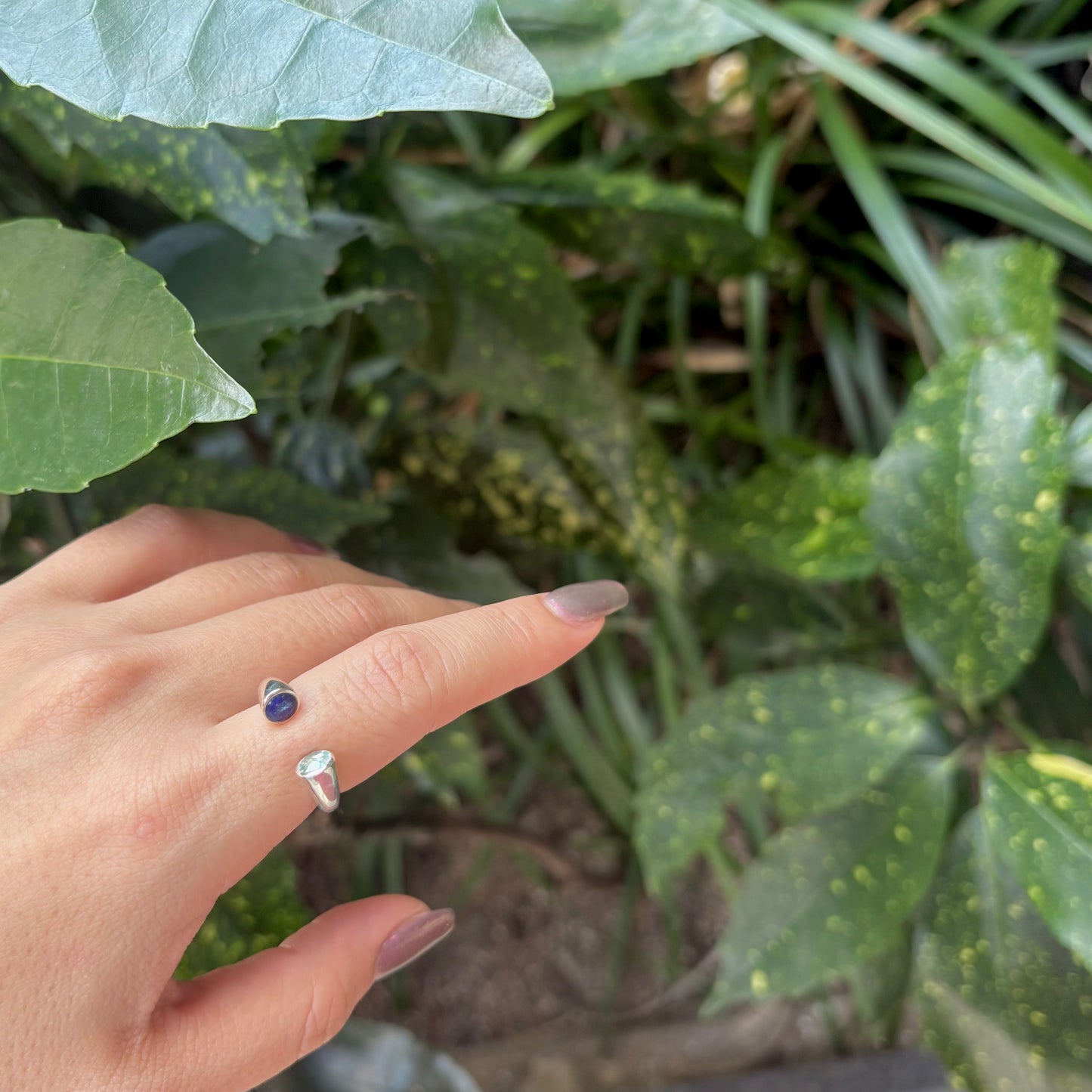 Silver925 2stone ring 19