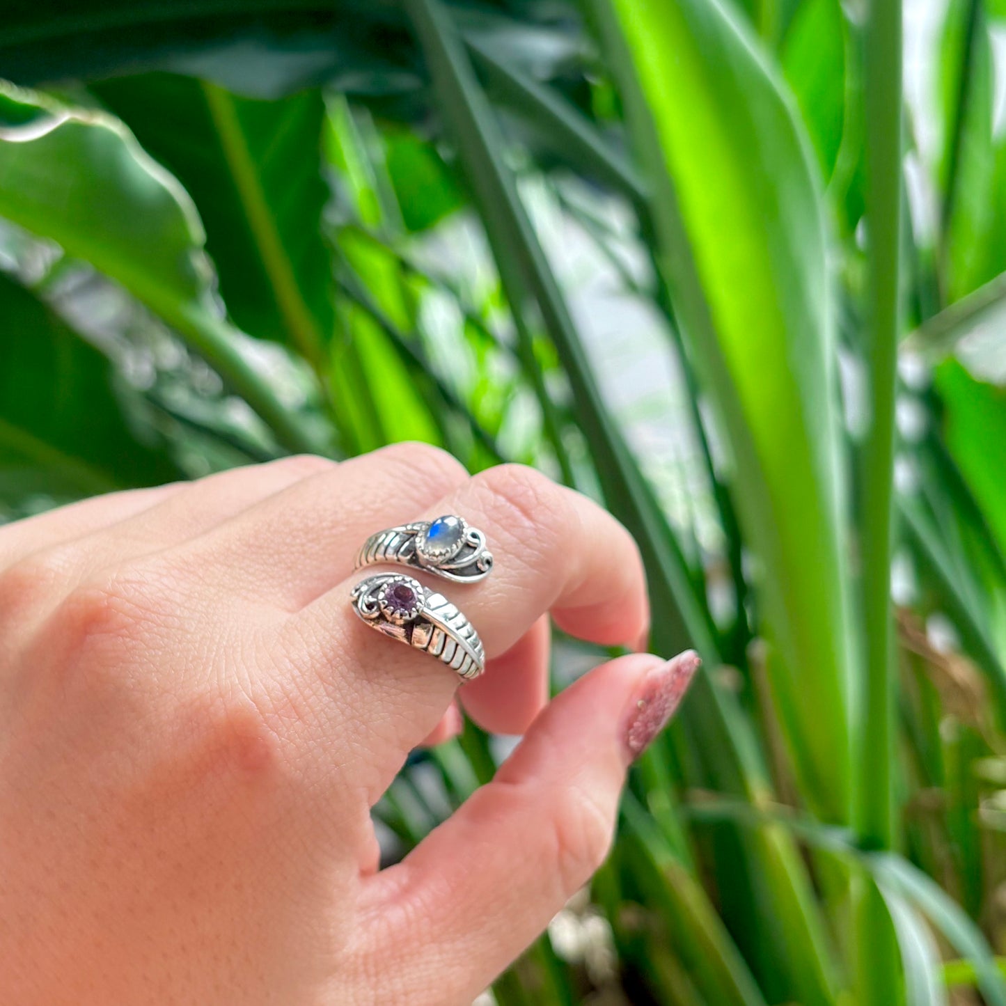Silver925 2stone ring 17