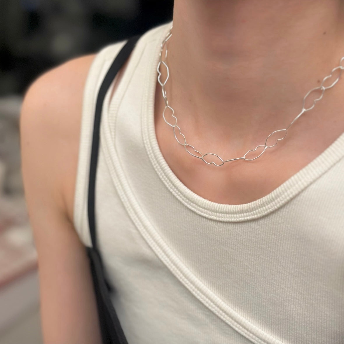 Italian chain necklace〈Lip〉1