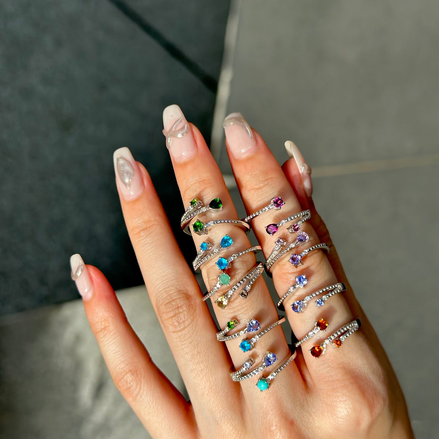 【poco】3stone ring