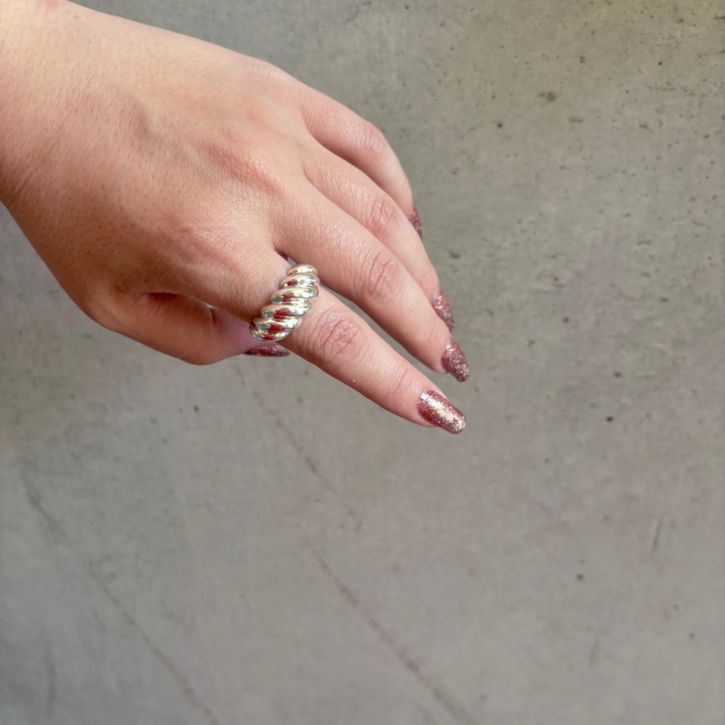 Silver925 plain ring 38