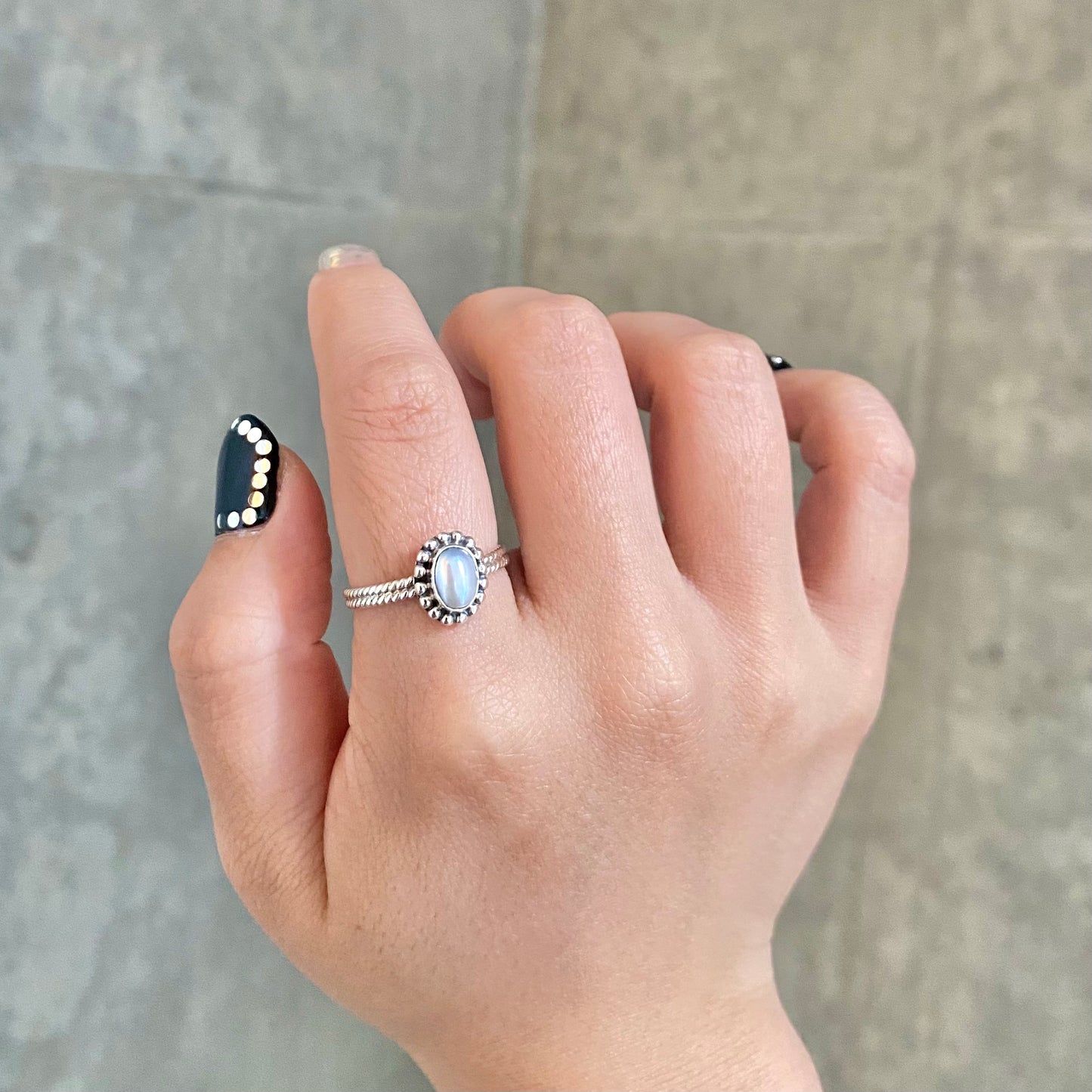 Silver925 Pearl design ring 8