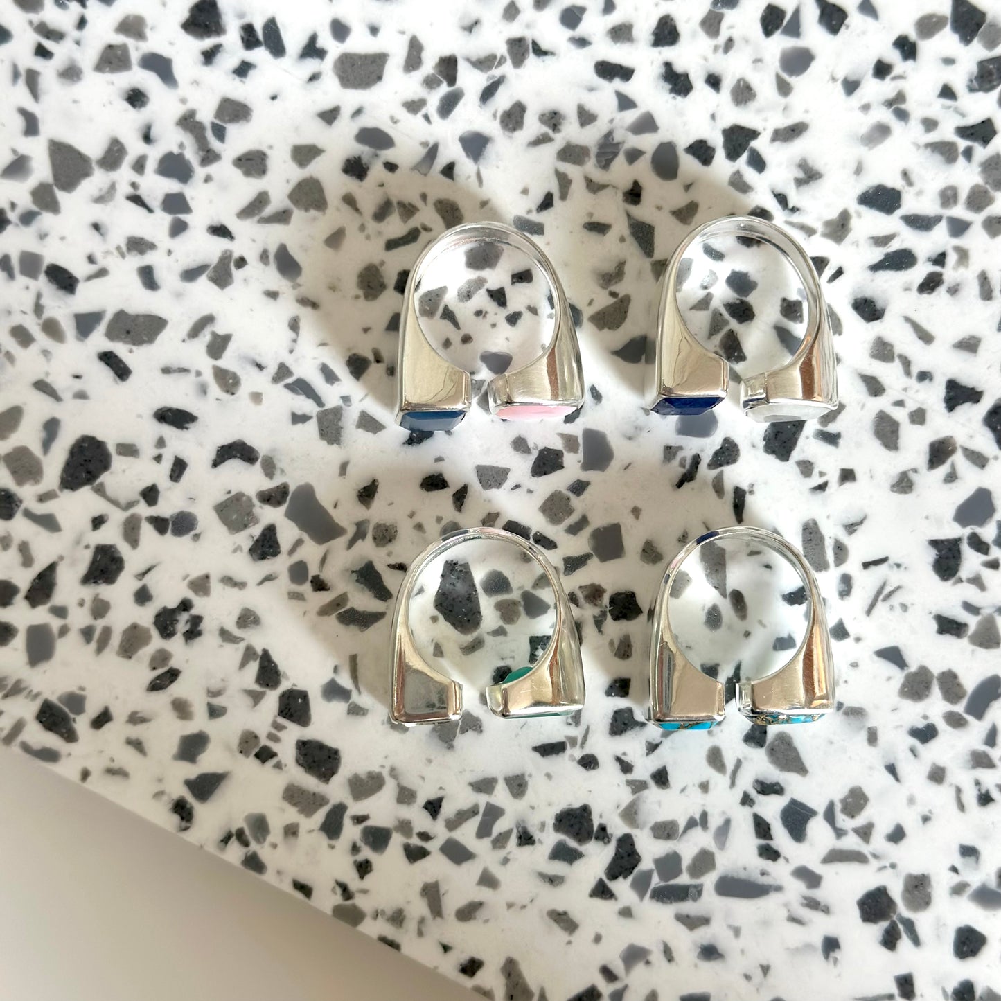 Silver925 2stone ring 9