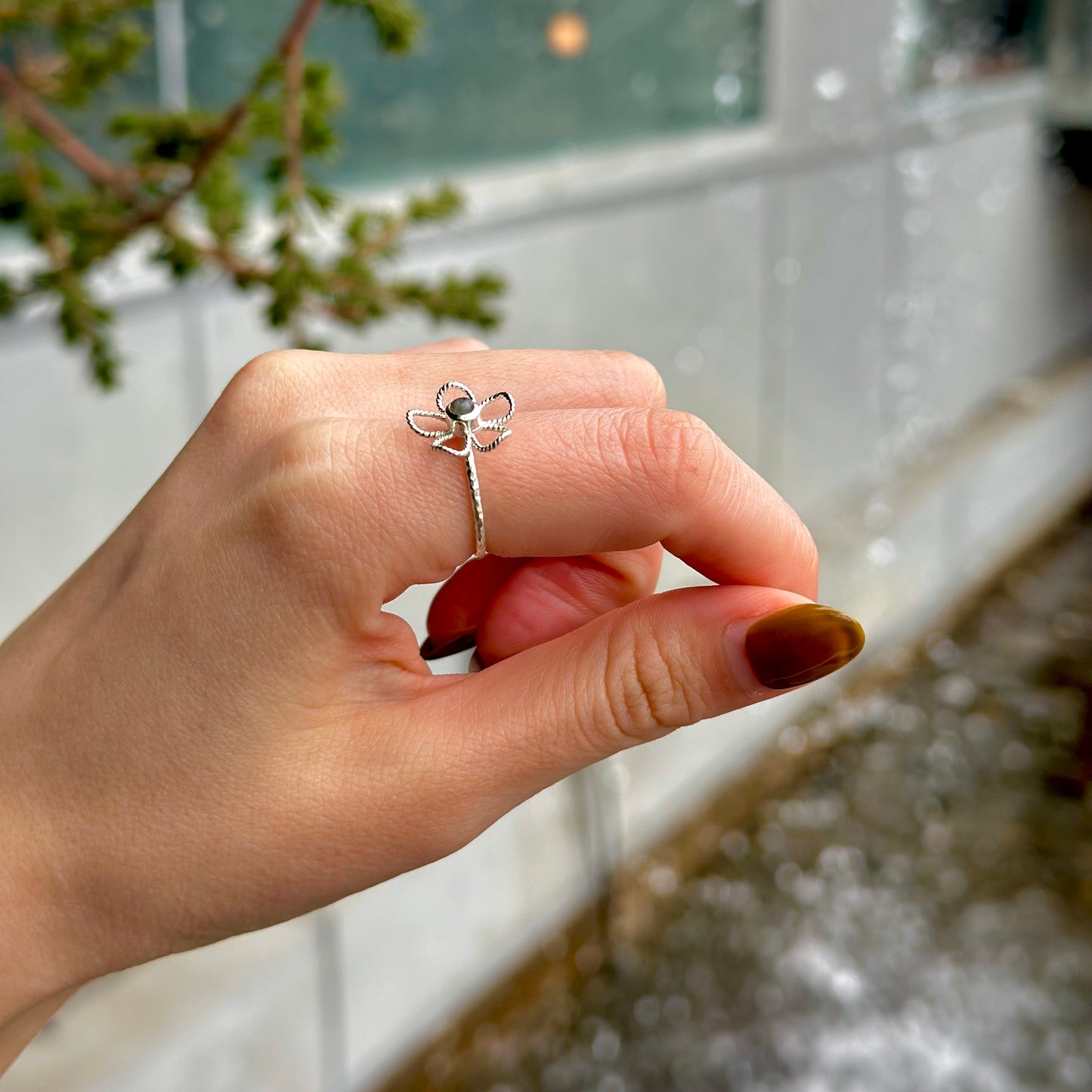 Flower design ring 7