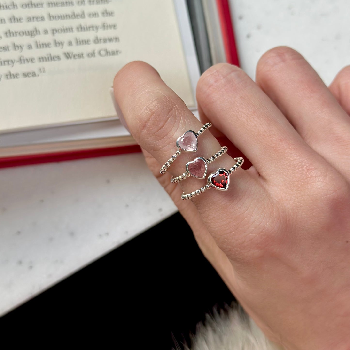 Silver925 Heart petit ring 2