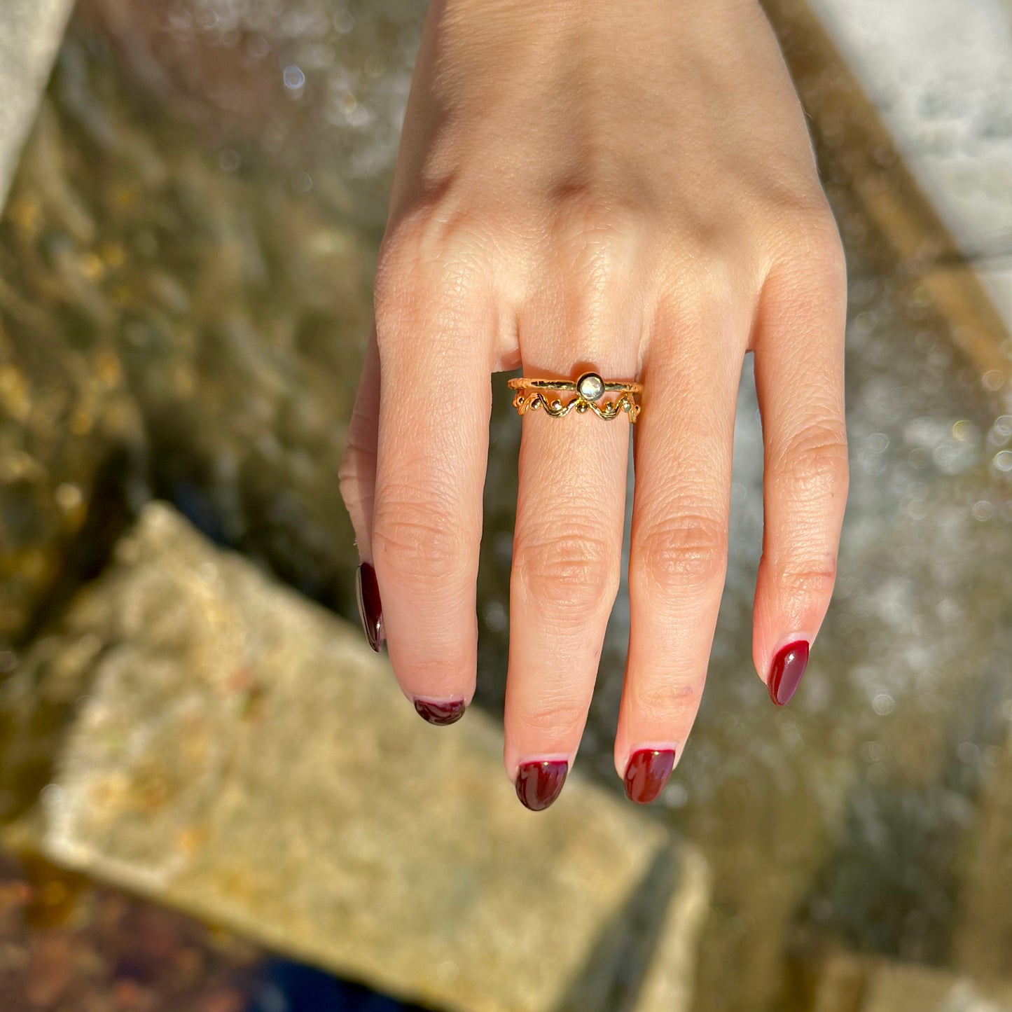 Brass petit ring 53