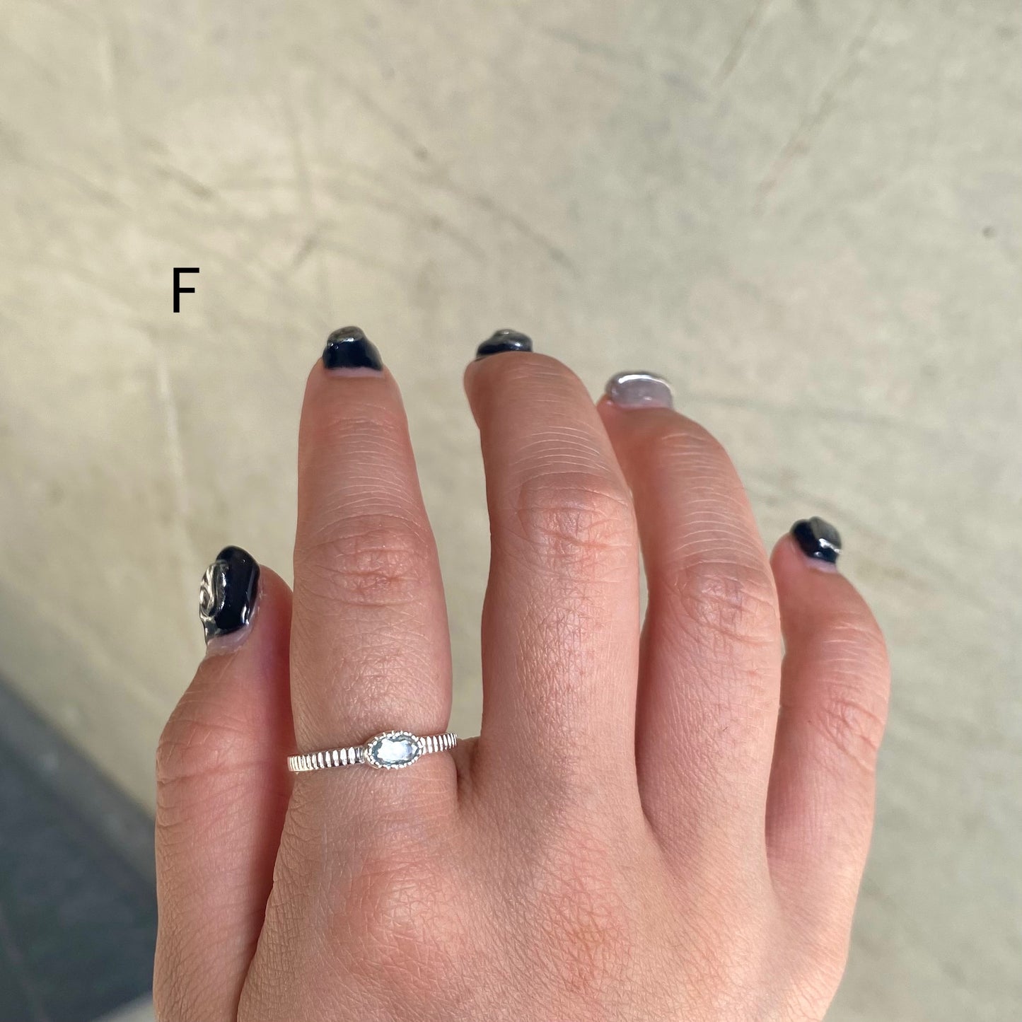 Silver925 petit ring〈blue〉