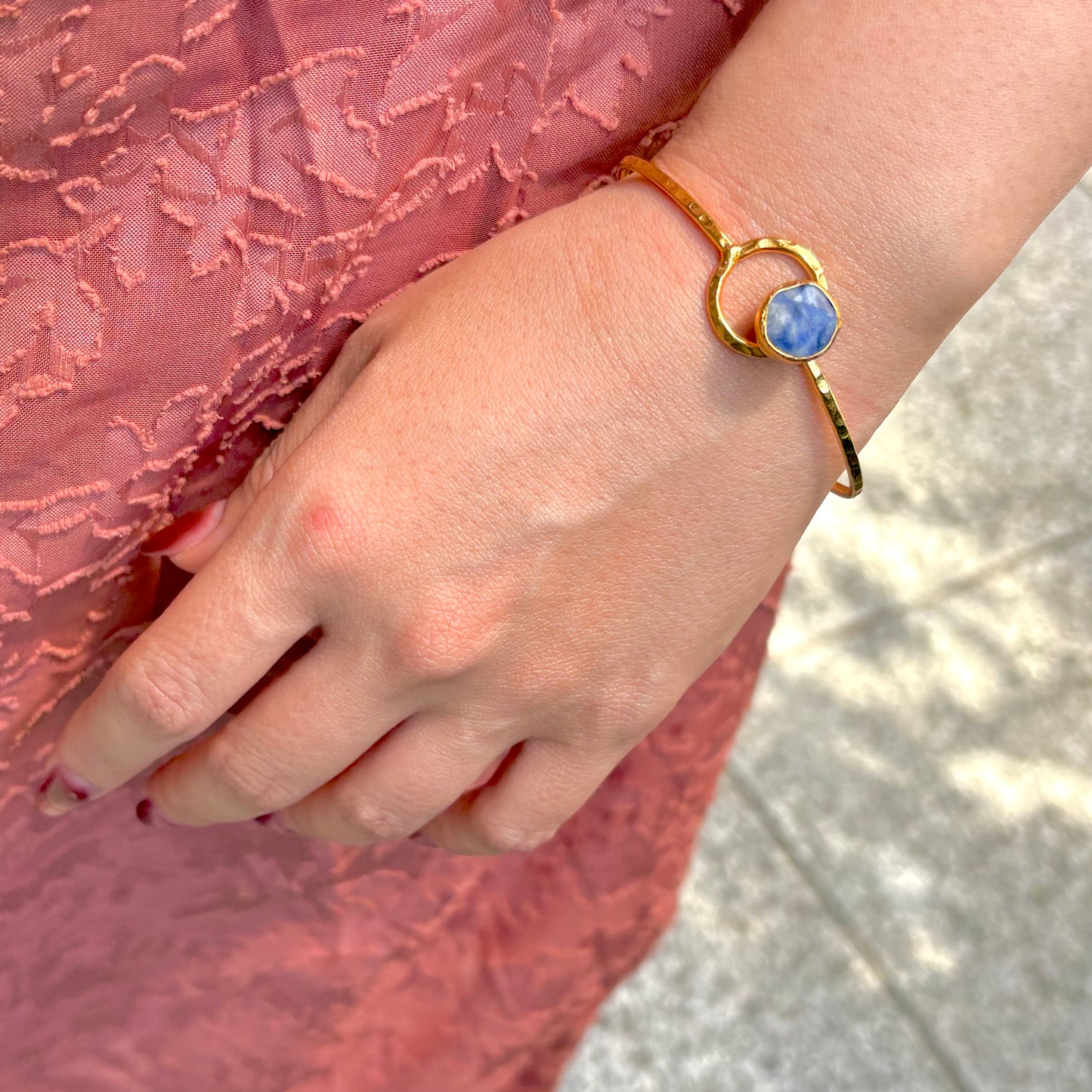 Brass 1stone bangle 3