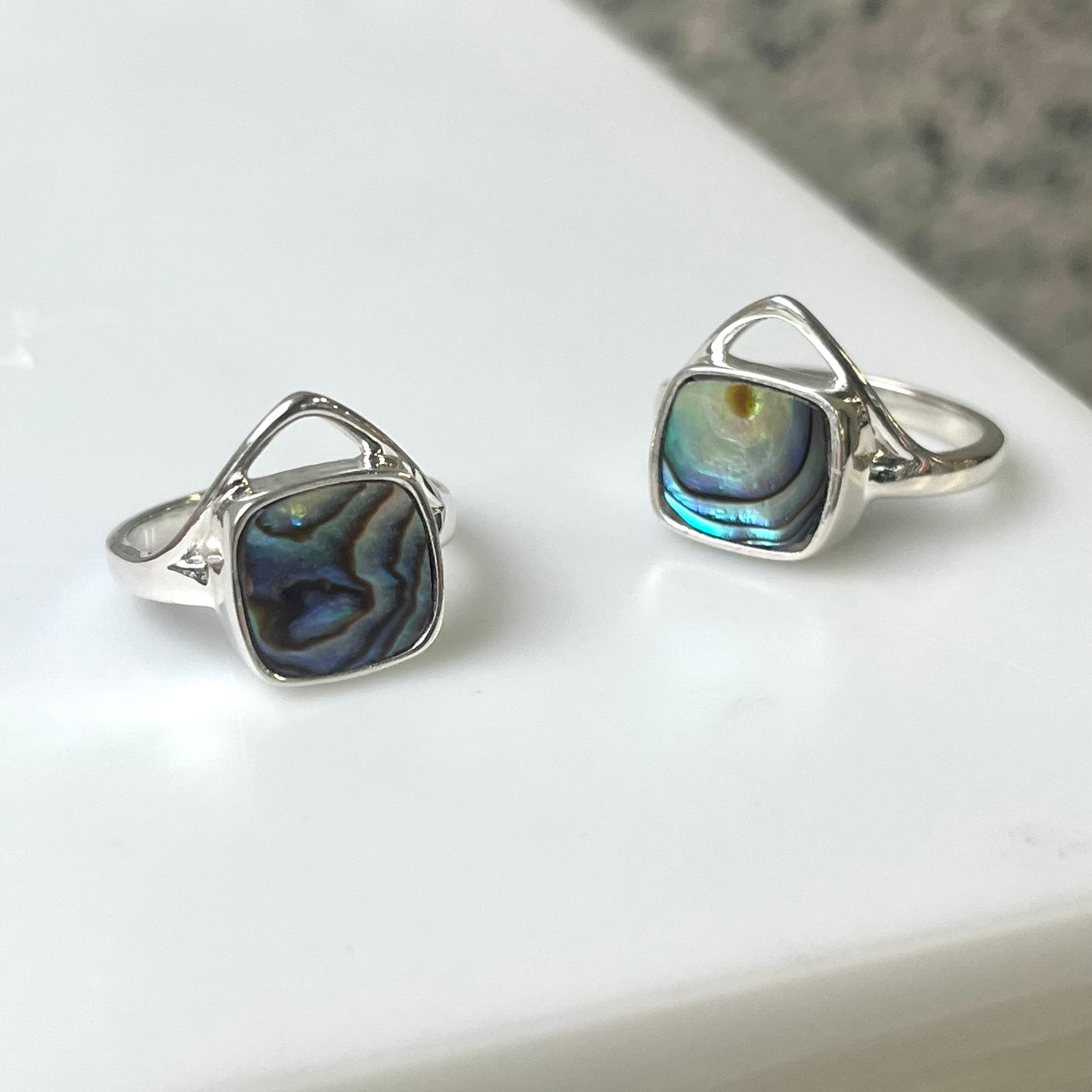 Abalone shell ring 3