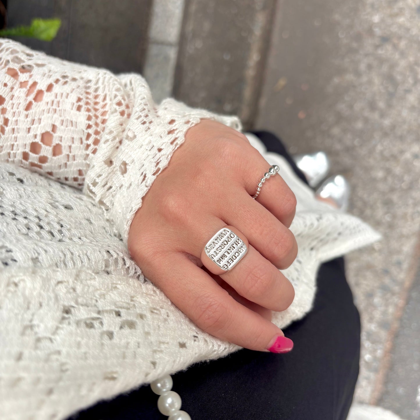 Silver925 plain ring 73