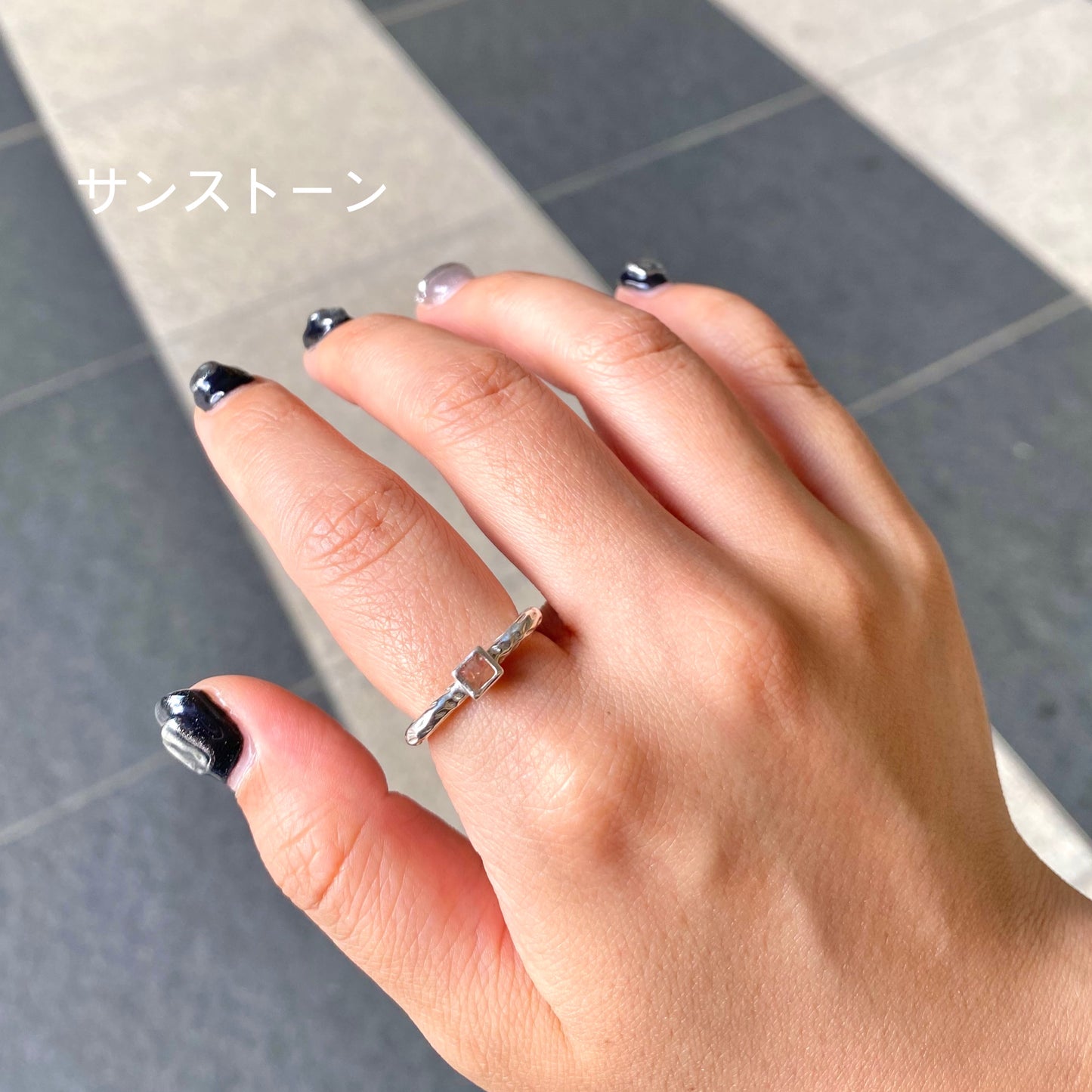 Silver925 square petit ring