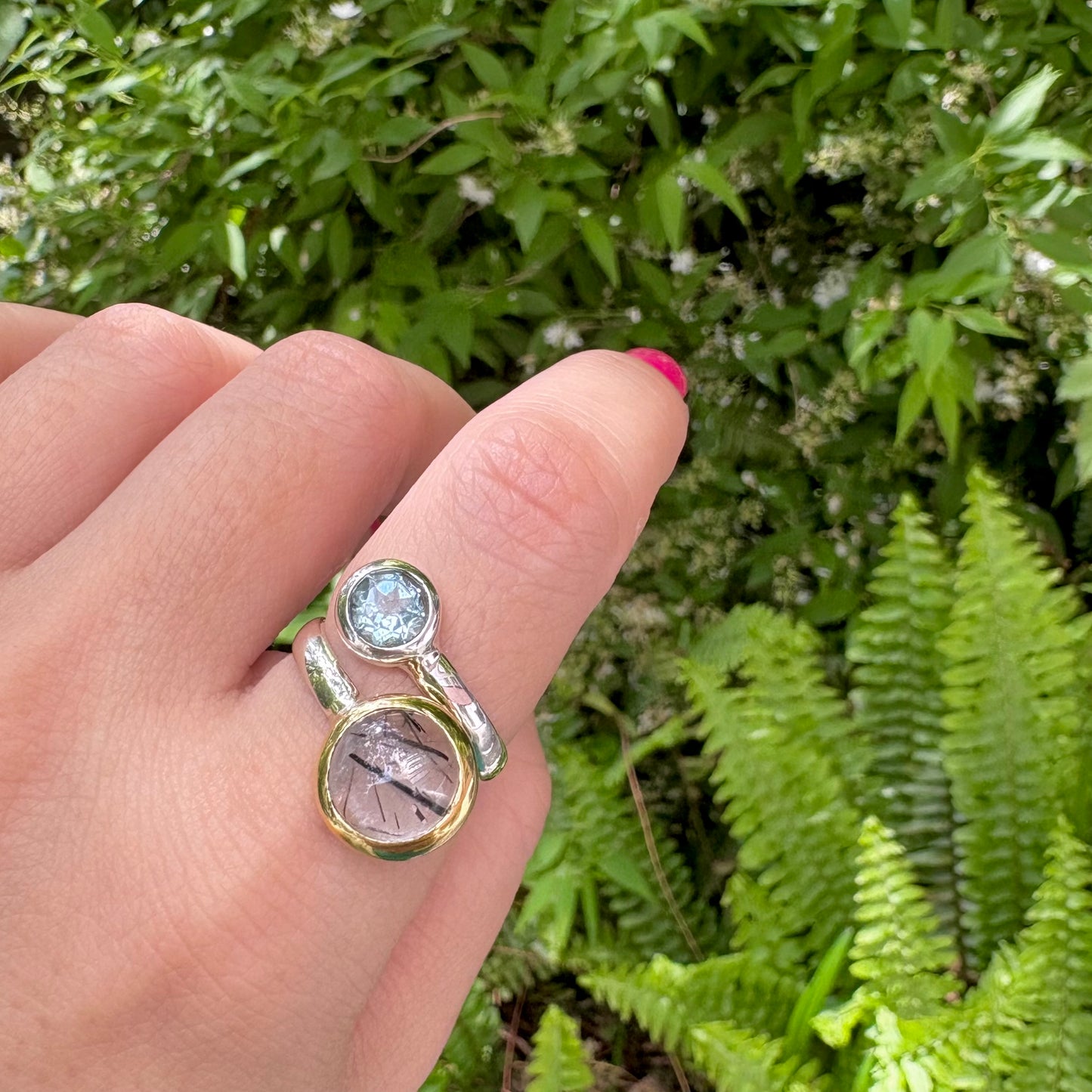 Silver925 2stone ring 9