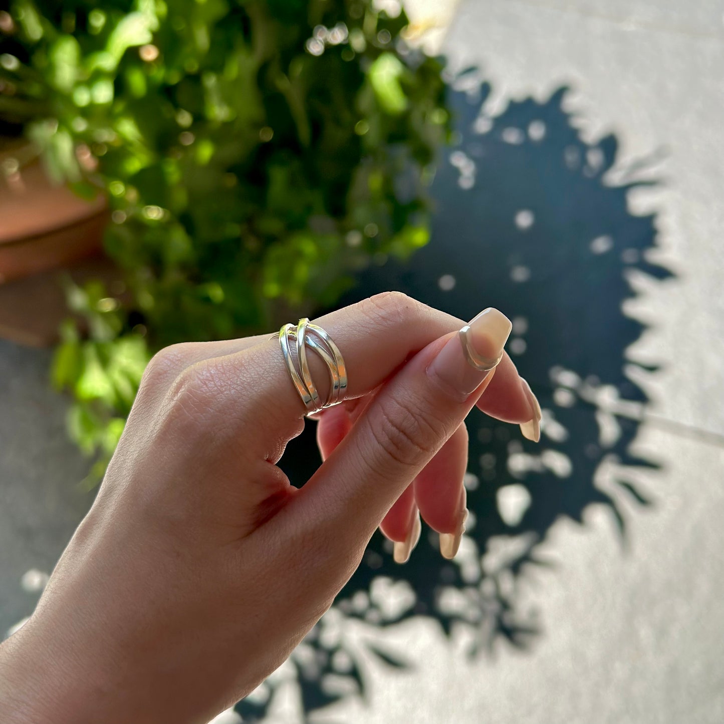 Silver925 plain ring 68