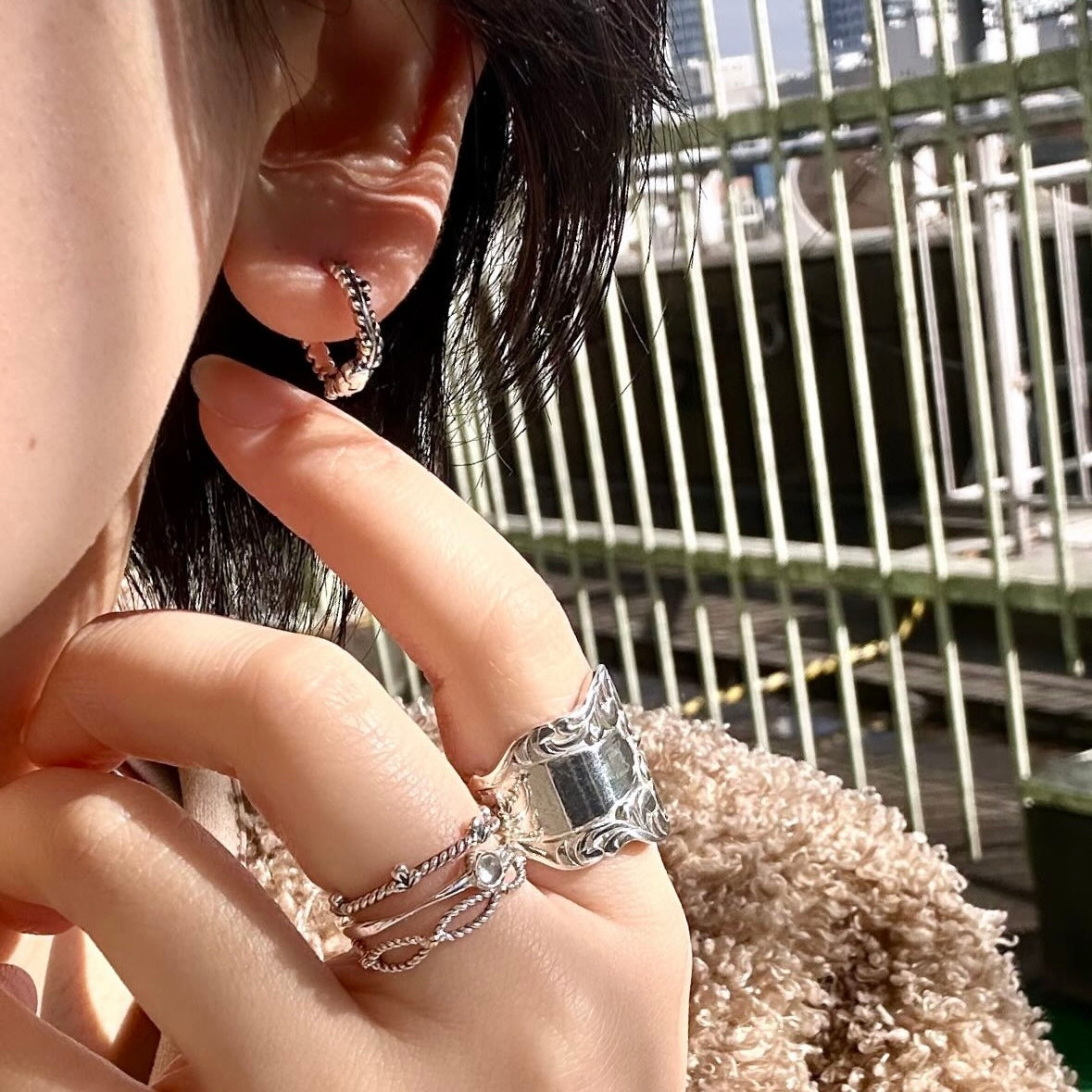 【Biju mam poco】Silver925 plain ring