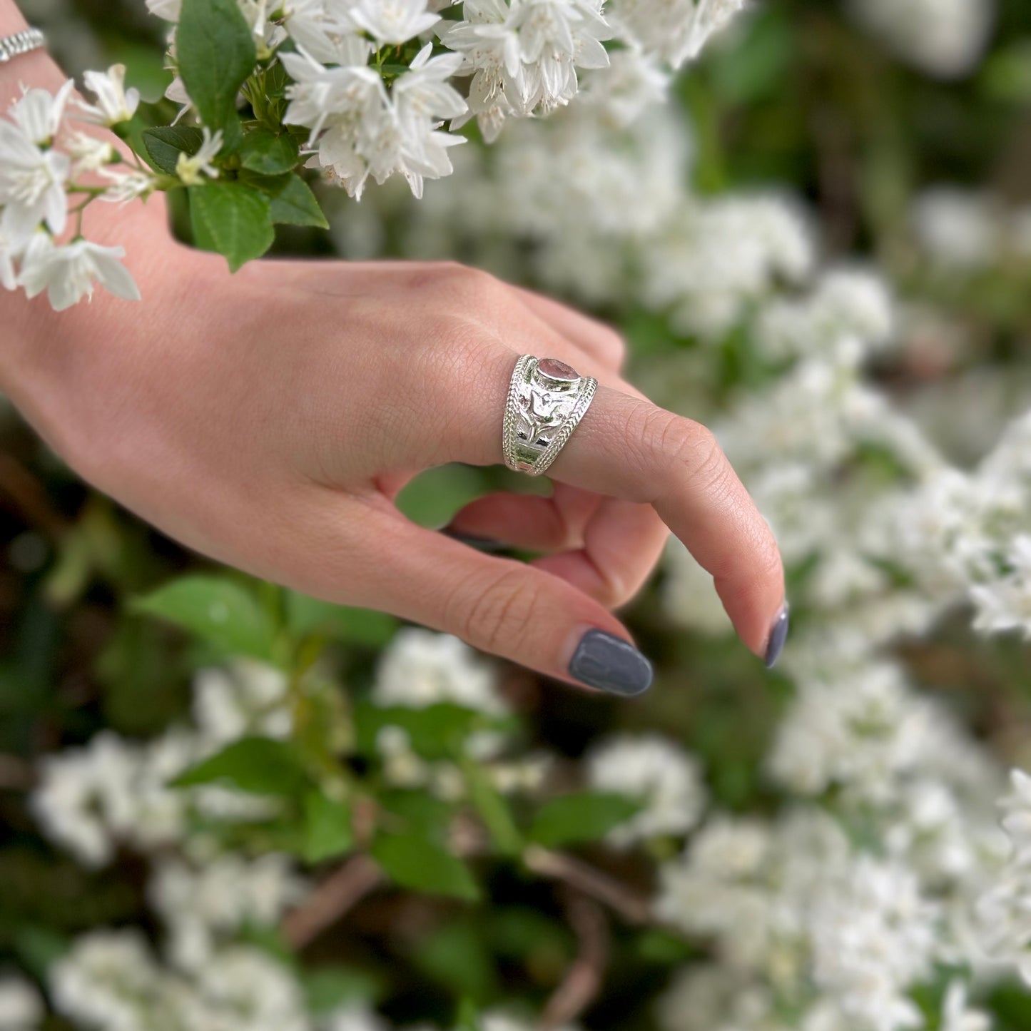 Flower design ring 11