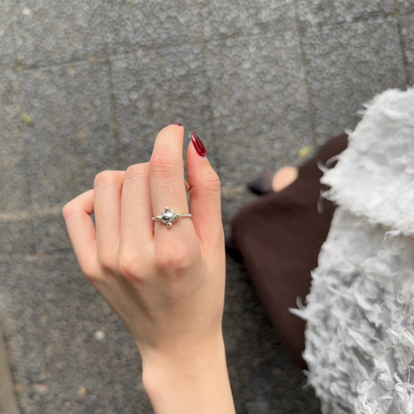 【Biju mam poco】Silver925×18k plain ring