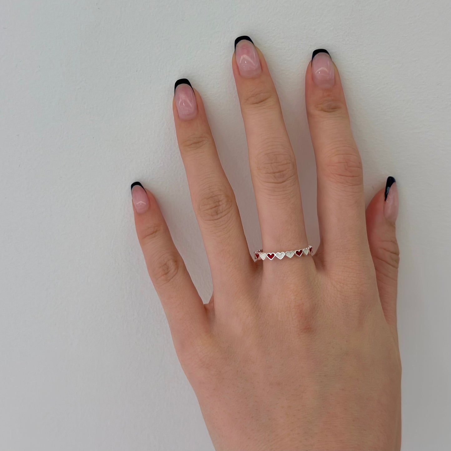 Heart enamel ring 1