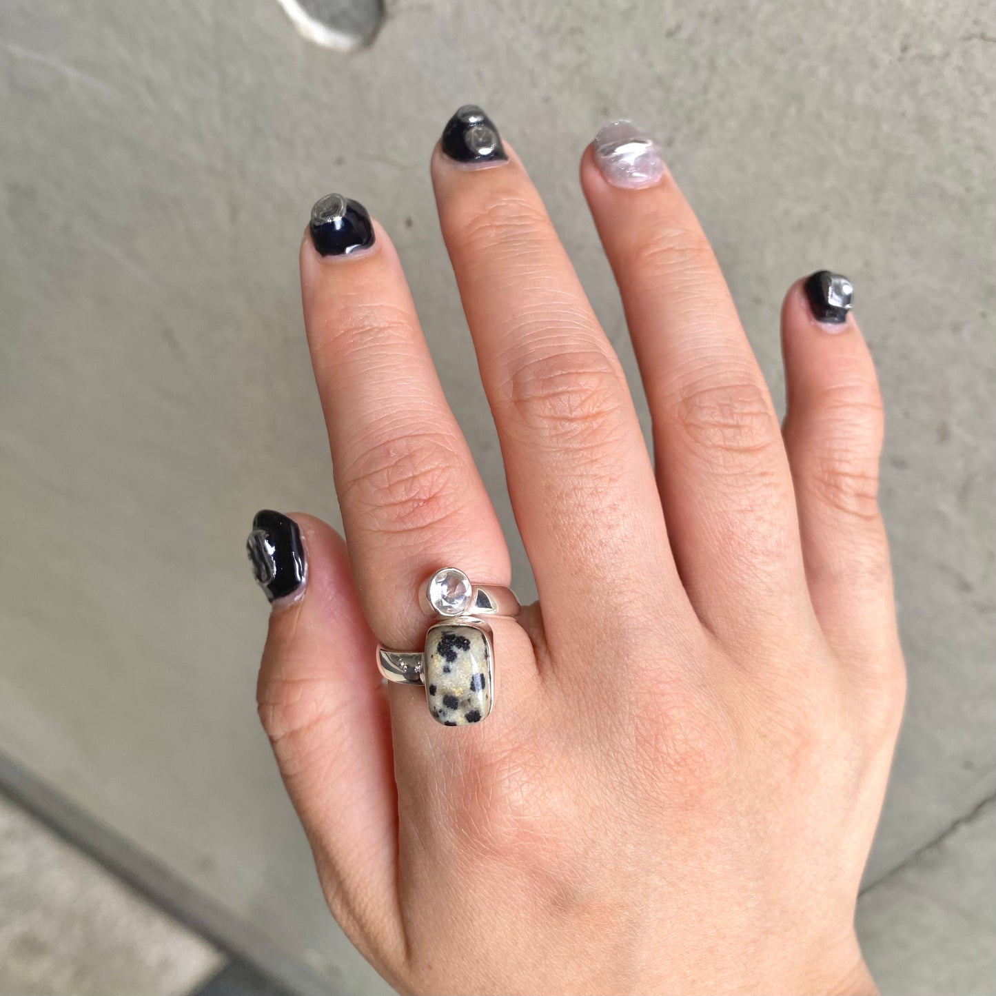 Silver925 2stone ring 15