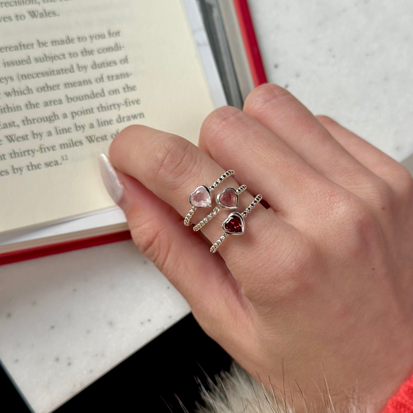 Silver925 Heart petit ring 2