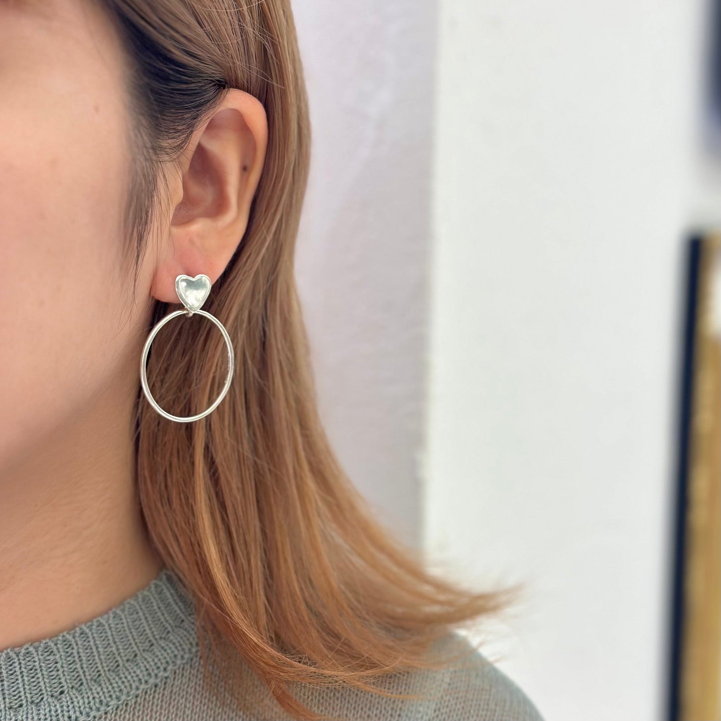Silver925 plain pierce 4