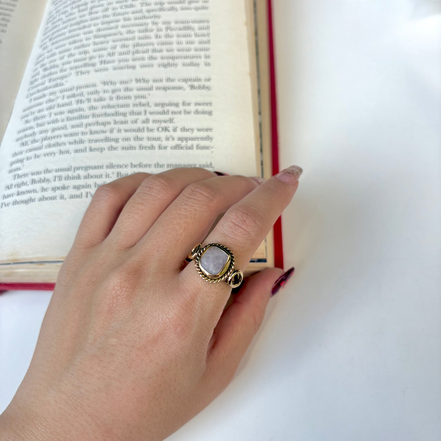 Brass rough design ring