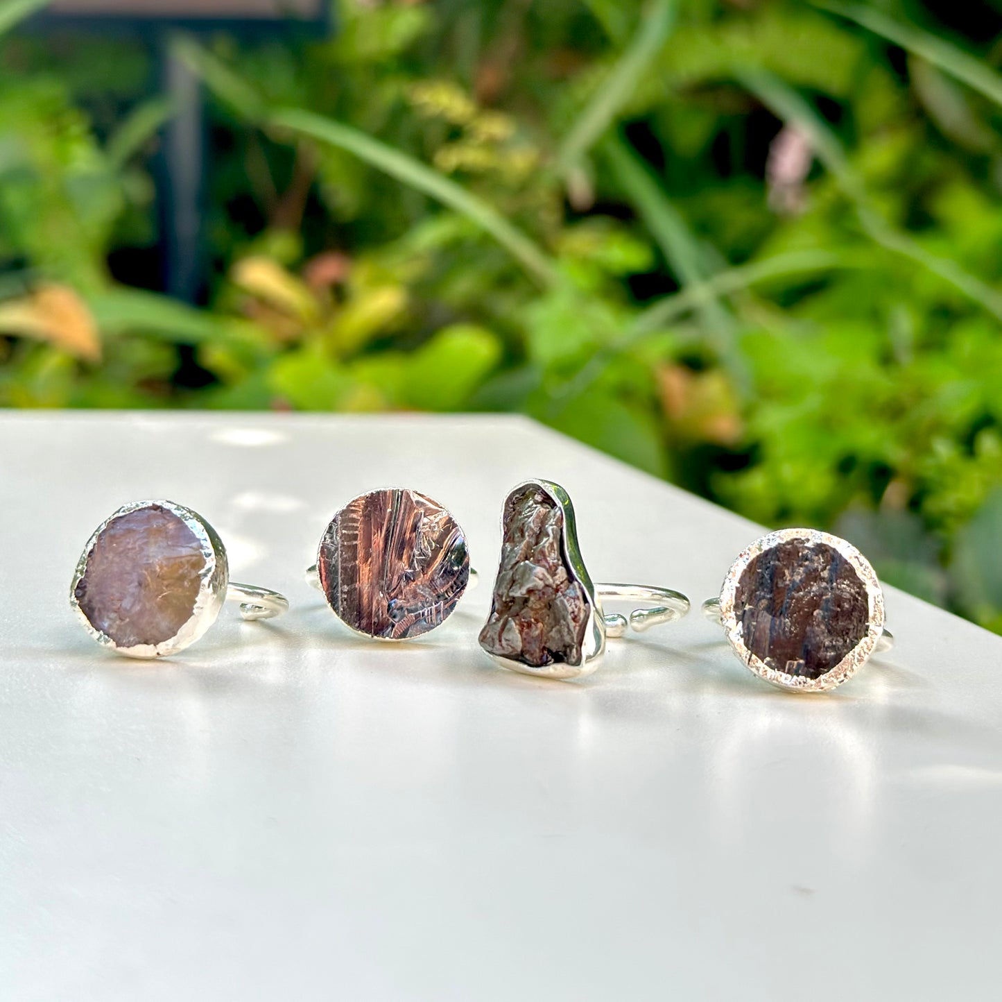 Silver925 rough cut ring