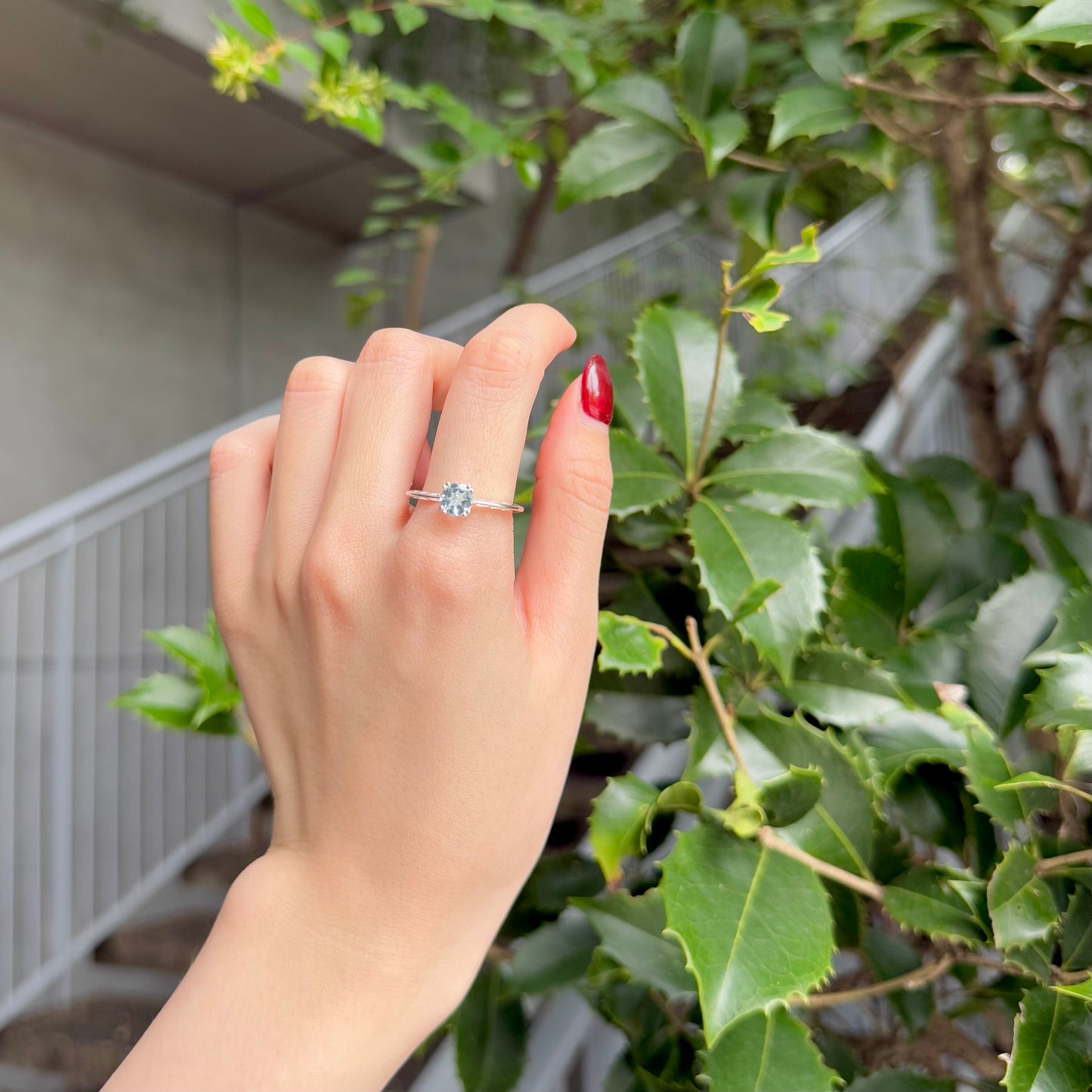 Heart design ring 〈Blue Topaz〉
