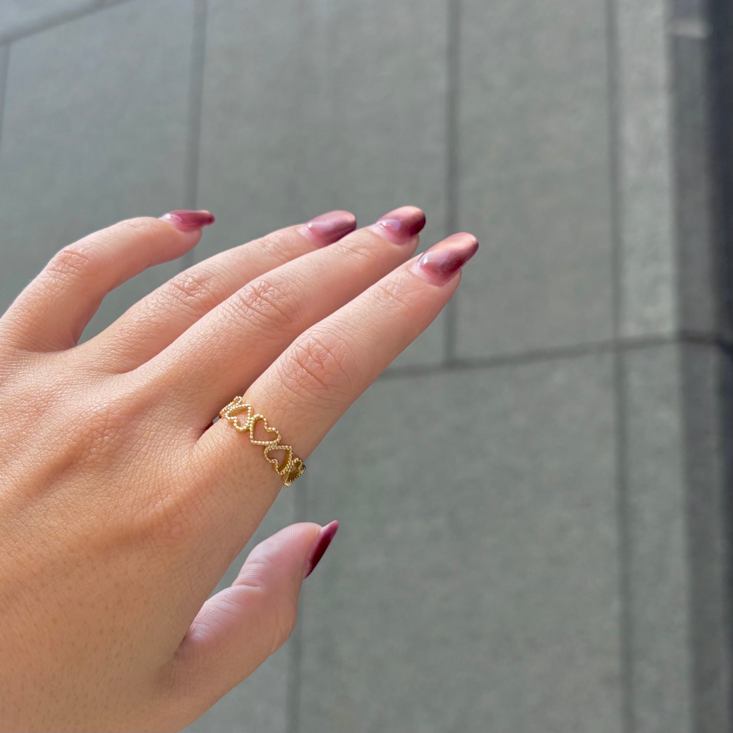 Brass Heart plain ring 4