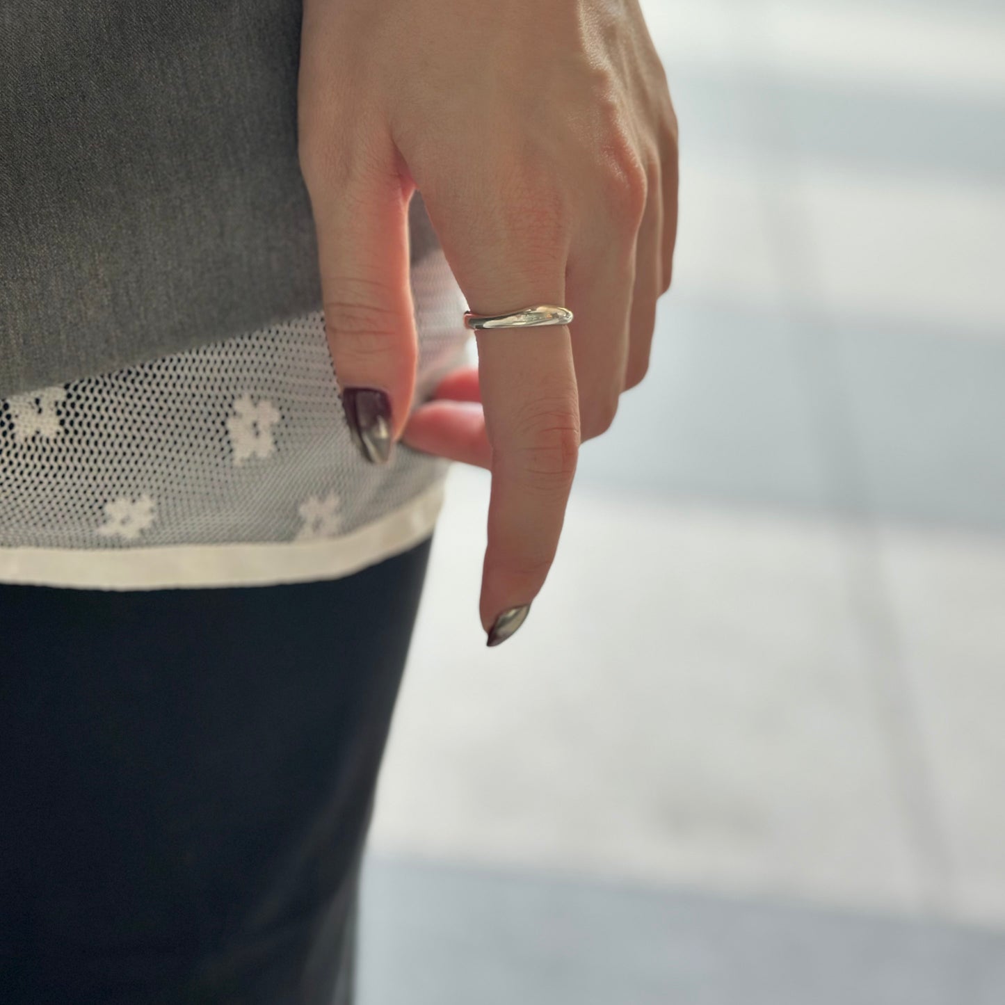 Silver925 plain ring 81