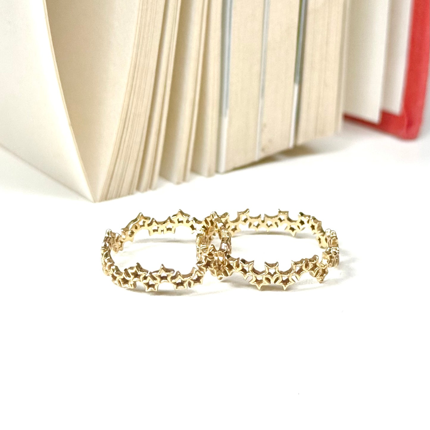 Brass star plain ring 12